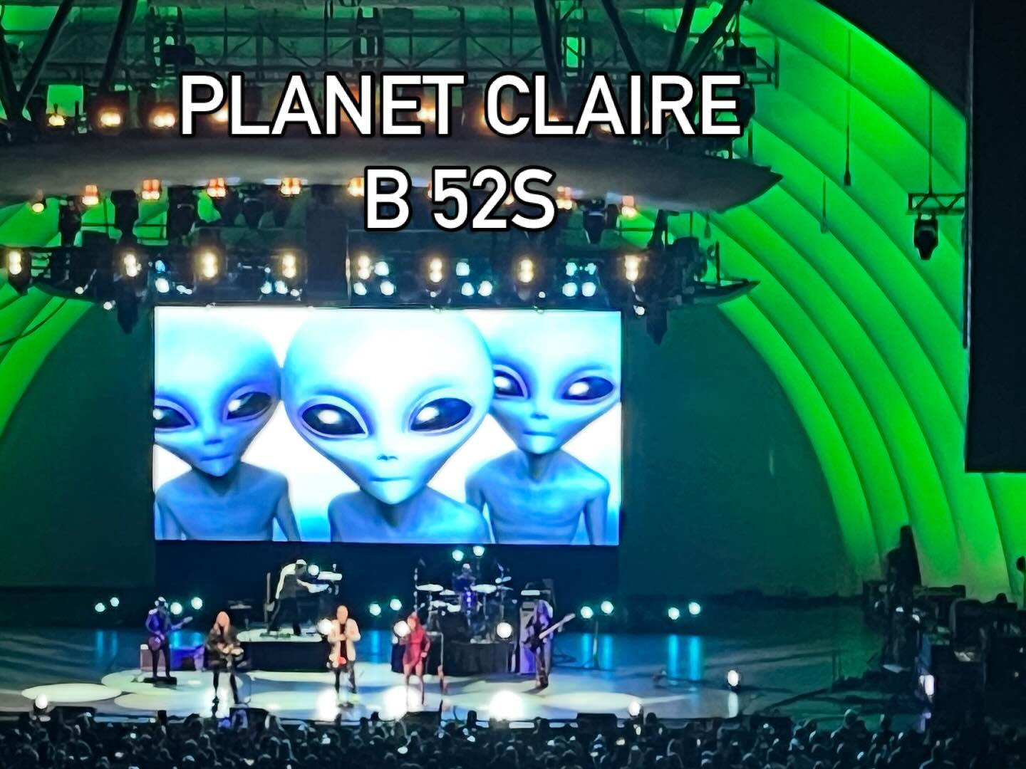 The B 52s were so much fun! Devo is next. What a night!