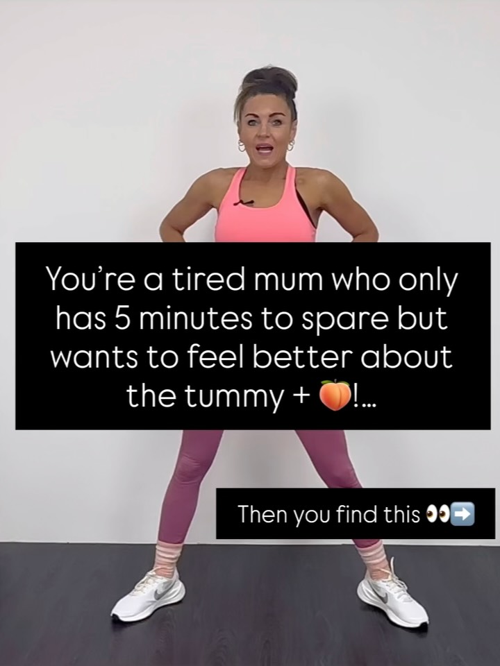Start with just 5 minutes - try these 5 moves 💪🎉
Do it tired, do it with the kids, do it do it at home … it’s just 5 minutes !.. Yes it brings the results - see for yourself 😅!
SAVE for when you want to feel the difference in your body! 🙌
Activate the muscles to wake up your core + tighten your tummy…
Switch on the glutes 🍑 and get back in your groove 💥…
Every day this month you’ll find an exclusive 5 minute workout as part of my FITOBER challenge for busy mums!!…
Catch up on the 5 min Mum Tum Core, Full Body Burn or Strength and Tone workouts and watch that body change with me using your website membership (link in bio)..
Consistency is key and with my 5 minutes - it’s easy for a daily fix … see where it takes you 🔥
Let me know if you’ve been enjoying FITOBER👆!!!
#mummymotivation #workoutsforwomen #homeworkoutswork #tumsandbums #coreexercises #corestrengthening #5minuteworkout #fitober #workoutwithkids #fitnessmum #motherhoodjourney #coreandglutes #workoutwithkids #katesmumfitclub #legsbumsandbubbas