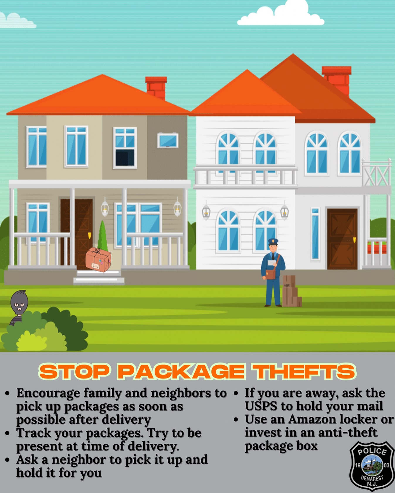 Keep your deliveries safe — a few smart steps can stop package thieves in their tracks.