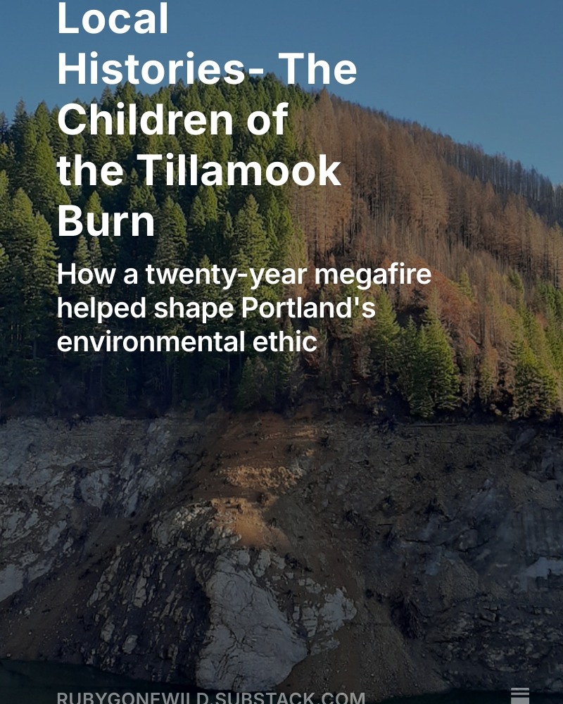 Fire has a long history in Oregon. This week in Solid Ground I look at how an old burn impacted a generation of Oregonians. Read, share, and subscribe to support independent environmental storytelling: https://rubygonewild.substack.com/
#environment #wildfire #pnw
