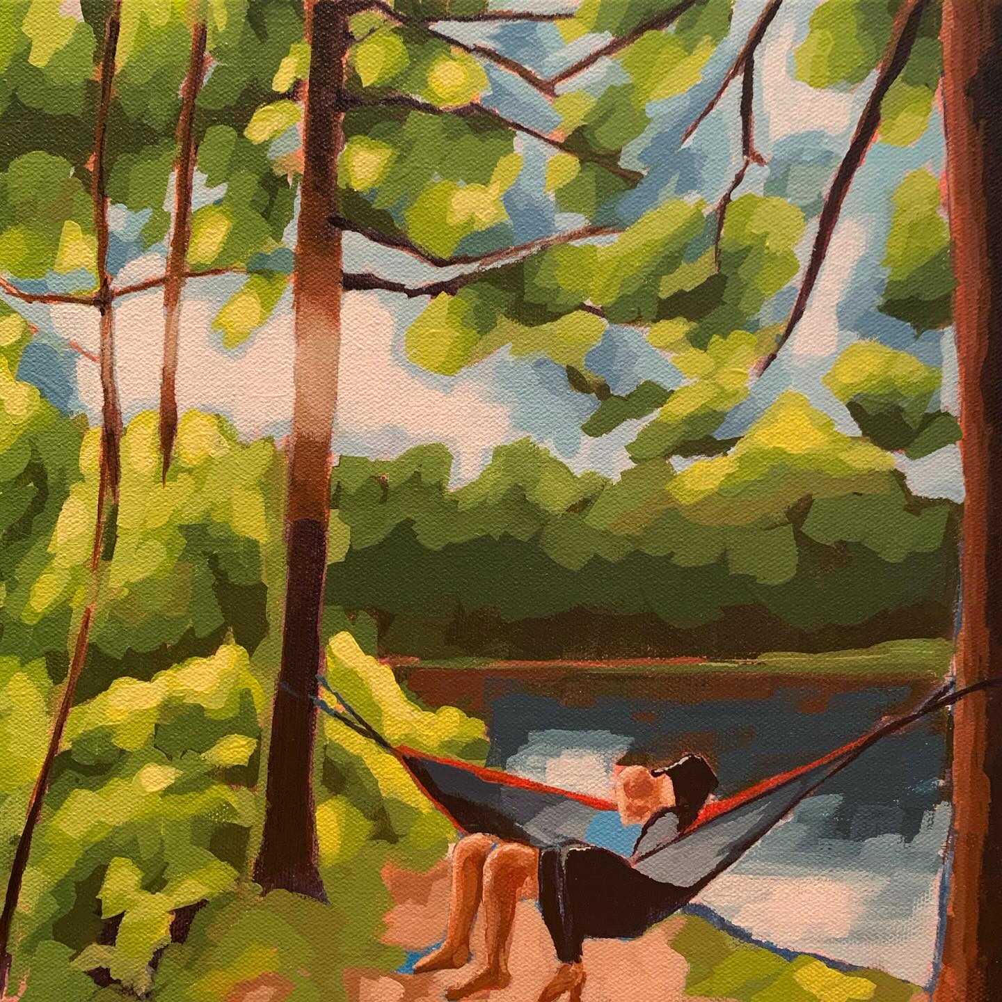 There’s nothing quite like a lazy afternoon in the trees — a hammock, dappled sunlight, and that peaceful quiet that makes the world slow down. 🌿☀️
Painting this scene was all about capturing the warmth, the gentle light, and the calm that comes from simply being together in nature.
Inspired by @ali_kay_studio
Available artwork from Art on Mill Street
@citybrampton @baobrampton
#artonmillstreet #acrylicpainting #canadianartist #naturepainting #hammocklife #bramptonartist #ontarioartist #paintingjoy #creativecanada #artloversofinstagram #smallbatchartist #cozyart #sunlightpainting #forestvibes #warmtones #relaxingart