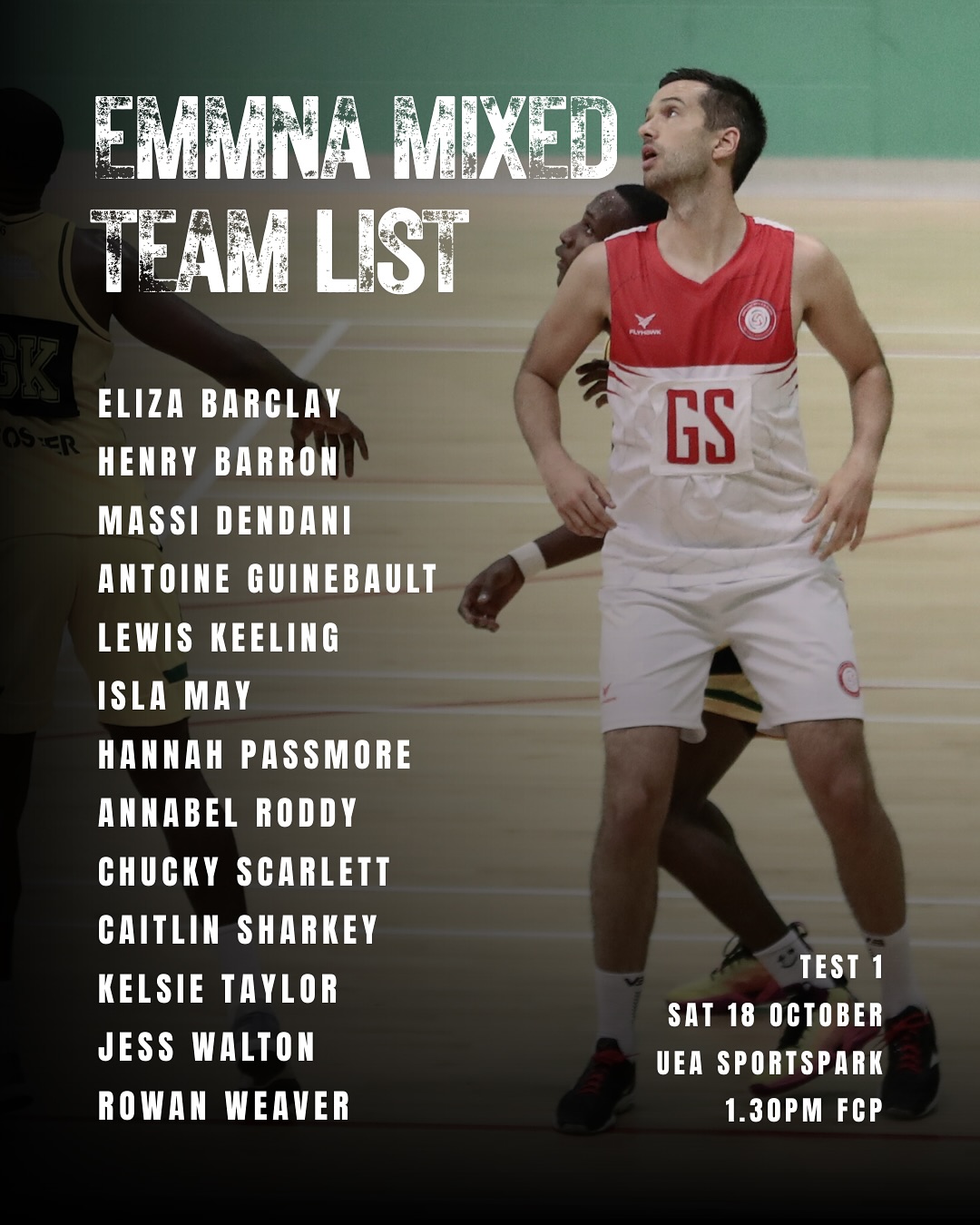 Time to take on the Aussies 😎
Here are your match day squads to kick off the groundbreaking England vs Australia series 💪
There’s still time to be a part of the action! Get your tickets for test 1 tomorrow at the UEA Sportspark 🎟️ (link in our bio)
#netball #mixednetball #mensnetball #trailblazers
