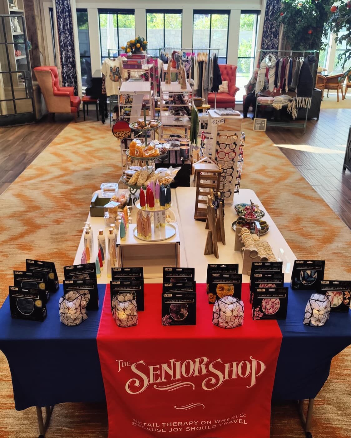 It’s so fun setting up The Senior Shop in all different spaces and places.