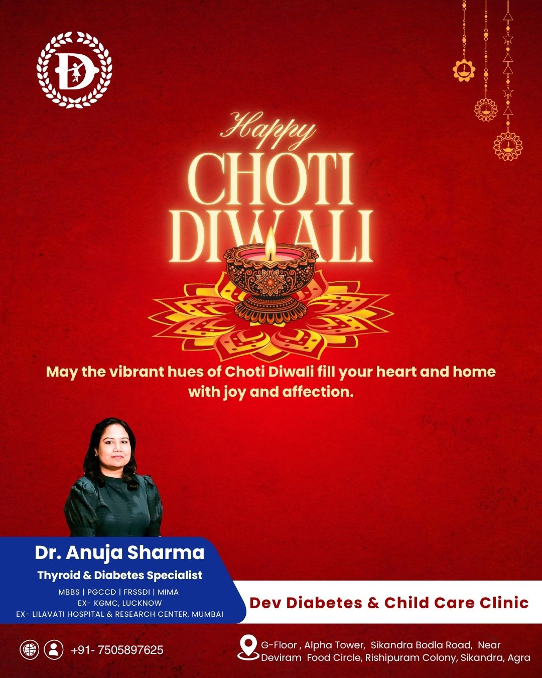 May this Chhoti Diwali illuminate your life with peace, prosperity, and well-being. ✨
#ChhotiDiwali #NarakChaturdashi #FestivalOfLights #HealthyLiving #WellnessAndCare #HealthAndHappiness #PositiveVibes #PeaceAndProsperity #DiwaliWeek #ClinicCare #HealthcareCommunity #wellnessforall
