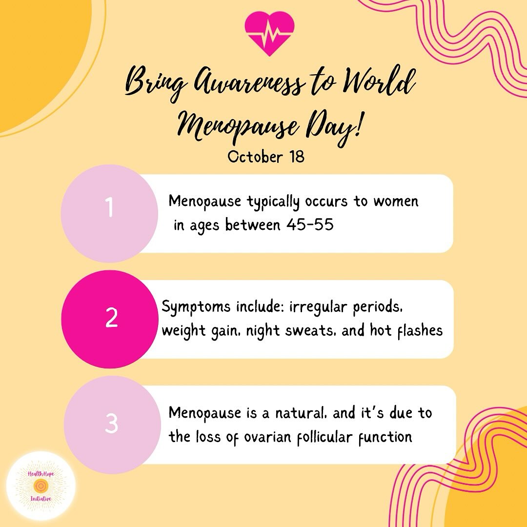 Happy World Menopause Day! Today we honor every woman’s journey through menopause — with knowledge, care, and compassion. #worldmenopauseday