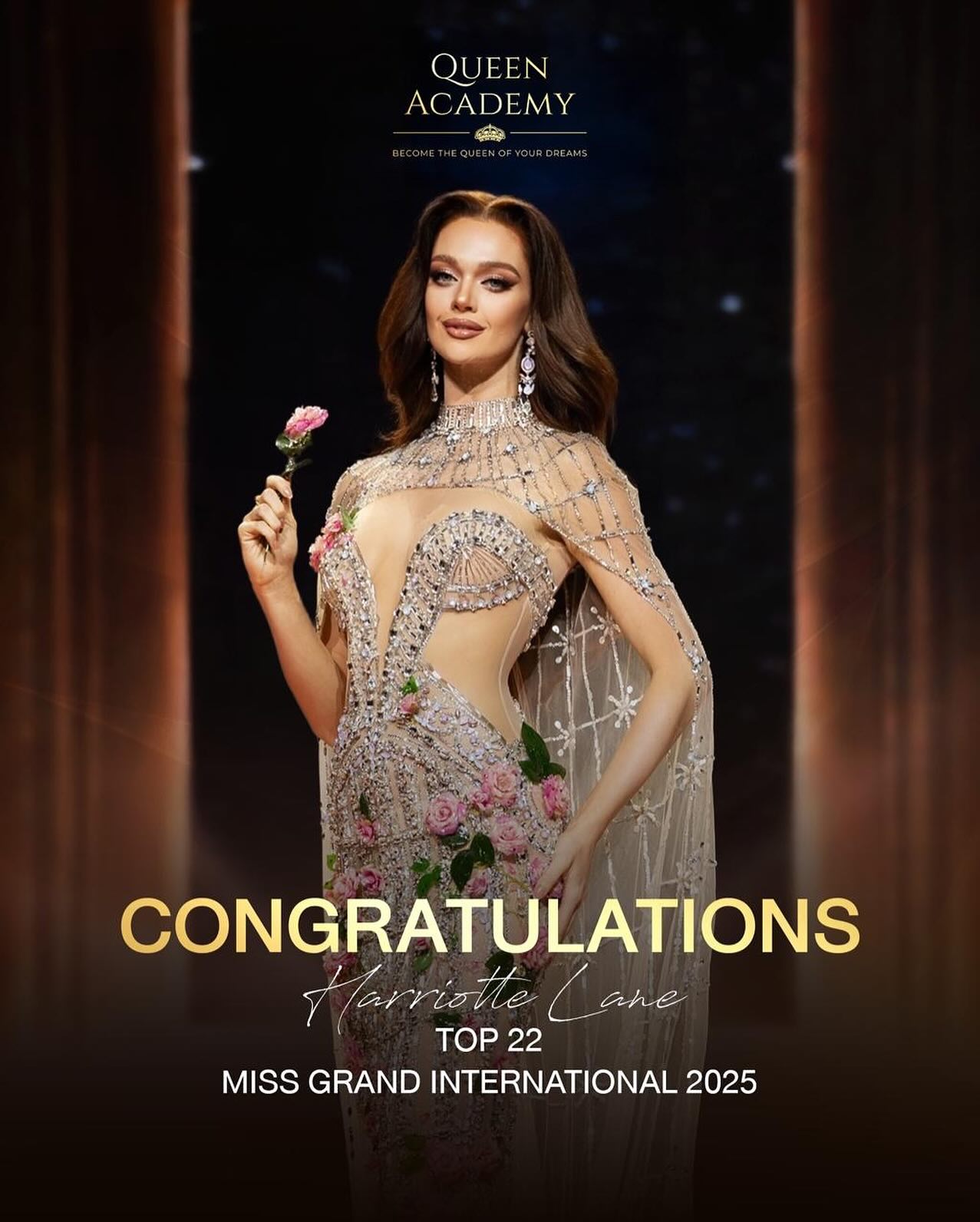 Congratulations @harriotte_ for making it to the Top 22 at @missgrandinternational 2025! 🇬🇧✨