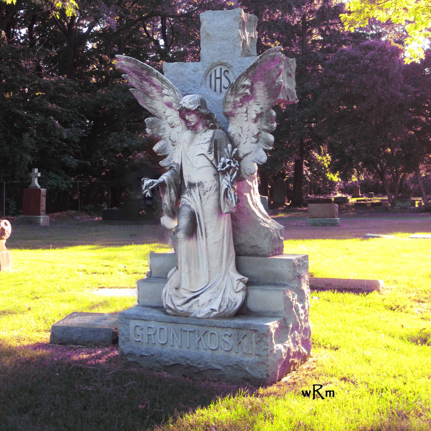 All Saints Cathedral Parish Cemetery, Chicago, IL
#cemeteryphotography #cemeterycarvings #cemeteryart #cemeterywandering #cemeterybeauty #illinoiscemeteries #chicagocemeteries #cemeterylovers #taphophile #cemeteryshots #tombstonetravels #cemetery #taphophile
#cemeterystatuary #cemeterystatues #cemeteryangels #cemeteryangelstatue #angel