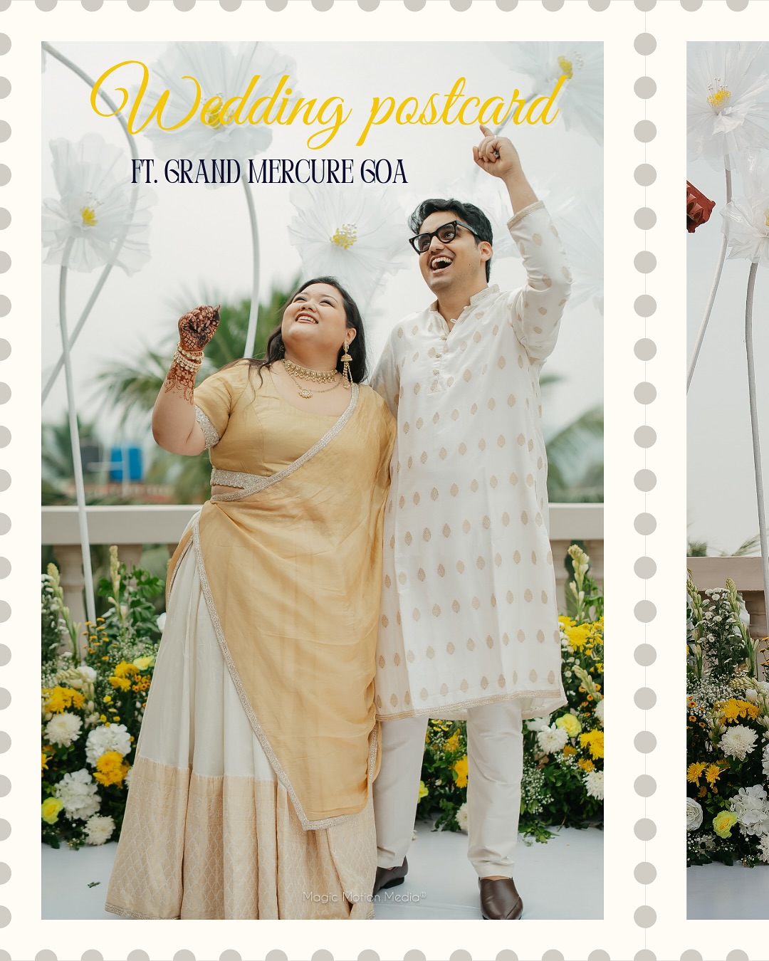 A postcard of love, laughter, and forever.
Where every smile becomes a memory and every moment feels like a celebration of togetherness. ✨
.
.
.
Because your “I do” deserves to be nothing short of Grand 🥰
#GrandMoments #WeddingPostcard #GoaWeddings #DestinationWedding #LuxuryWeddings #BeachsideBliss #MomentsOfJoy #TropicalLove #HappilyEverAfter #grandexperiences