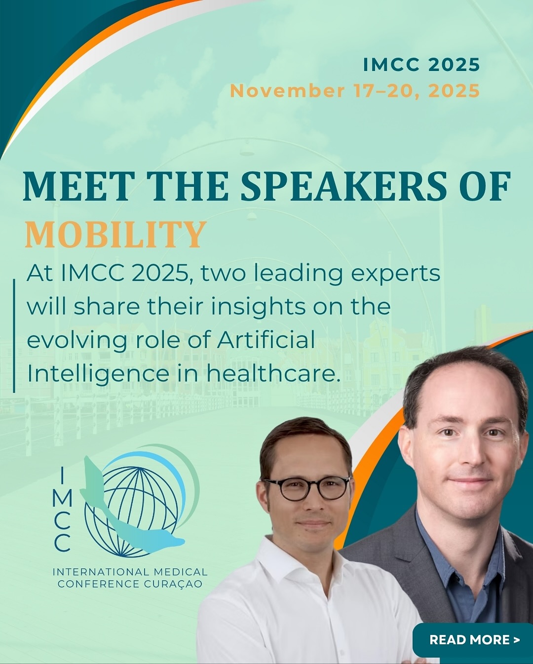 Announcing the speakers of the topic: 🧠 Artificial Intelligence in Healthcare
At IMCC 2025, two leading experts will share groundbreaking insights on how Artificial Intelligence is reshaping the future of medicine.
🇺🇸 Prof. Dr. Chris Connor (Harvard Medical School, USA) will explore how EEG signals can help predict recovery of consciousness after cardiac arrest — combining neuroscience, data, and innovation.
🇧🇪 Prof. Dr. Elegast Monbaliu (KU Leuven, Belgium) will discuss how AI-driven rehabilitation technologies are transforming independence and quality of life for people with disabilities worldwide.
Join us in Curaçao, November 17–20, 2025, and connect with global minds shaping the future of healthcare. 🌍
•
#RehabilitationSience #physicaltherapy #occupationaltherapy, #speech #therapy #psychology #trauma #research #future #healthcare #ICF #DAT
#IMCC2025 #IMCC #IMCCuracao #internationalmedicalconferencecuracao #medicalconferencecuracao #medconferencecuracao #medicalconference #medicalevents #medicaleducation #medicalinnovation #HealthTech #MedicalProfessionals #MedicalCommunity #MedicalResearch
@dolphintherapycuracao @kiki.kuhnert @dolphinsuitescuracao @curacaowellnessassociation @cinexcur @drolaf2023 @curacao_medical_center @misterieowcs @canchildcentre @rehakind_e.v @guardiangroupdc @labdemed @mambobeachblvd @adc_nv @timmyandfriendsorg @green.nexa @royalseaquariumresort @klm @casino.aqua @mcbcuracao @stmartinusuniversity @avalonuniversity
@cmusom @jeanettem.bonet @gobiernudikorsou @misterieowcs @meocur