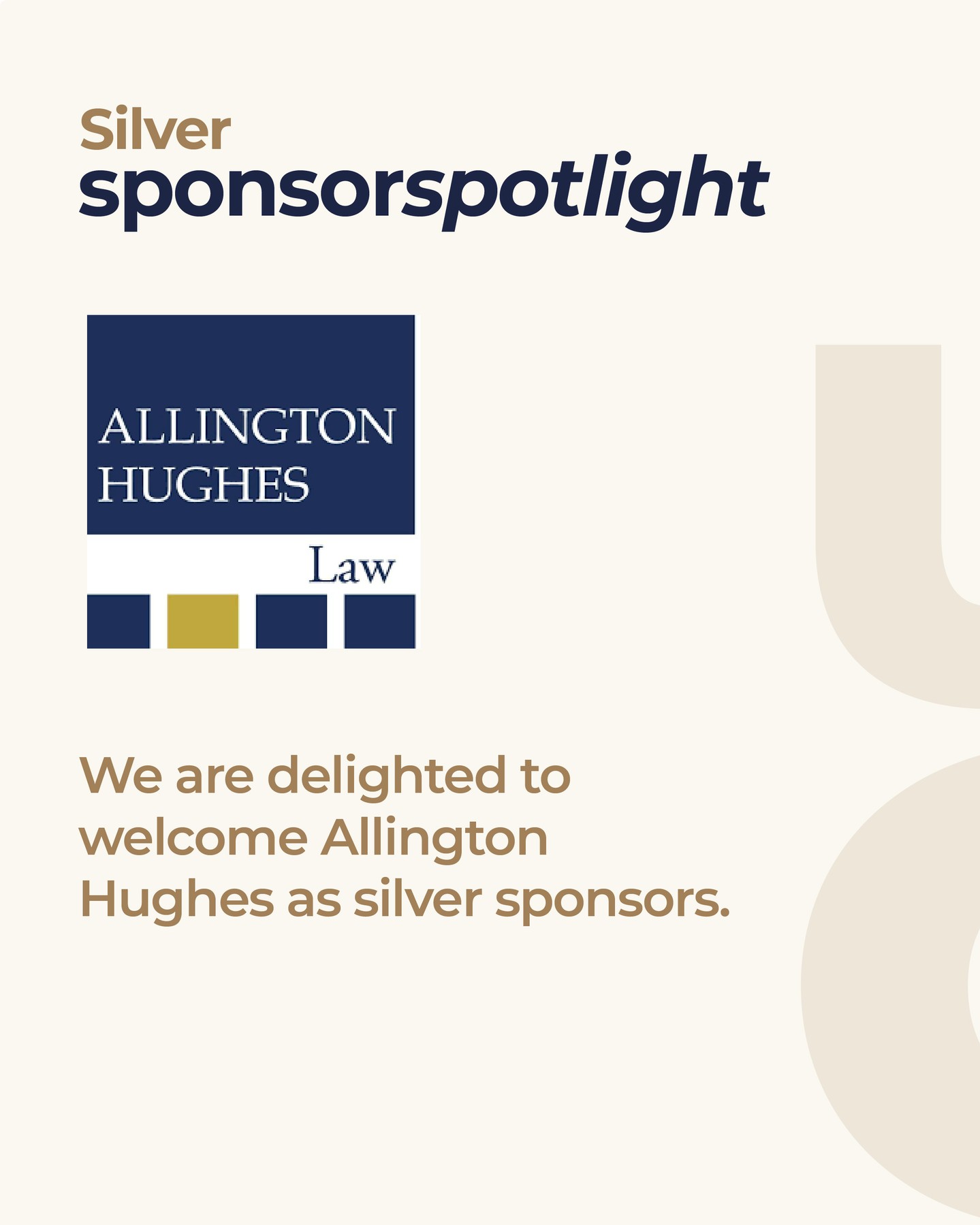 We are delighted to welcome Allington Hughes Solicitors on board for the first time as a Silver Sponsor.
Although new to the official sponsor line up, Allington Hughes have been proud supporters of the Awards since day one, championing local businesses, community spirit and Wrexham’s continued success.
As one of the region’s longest established law firms, their experienced team provide trusted legal advice across property, family, employment and business law, with a reputation built on integrity, expertise and genuine care for their clients and community.
#SilverSponsor #CommunitySupport #LocalBusinessChampion #LegalExperts #WrexhamPride