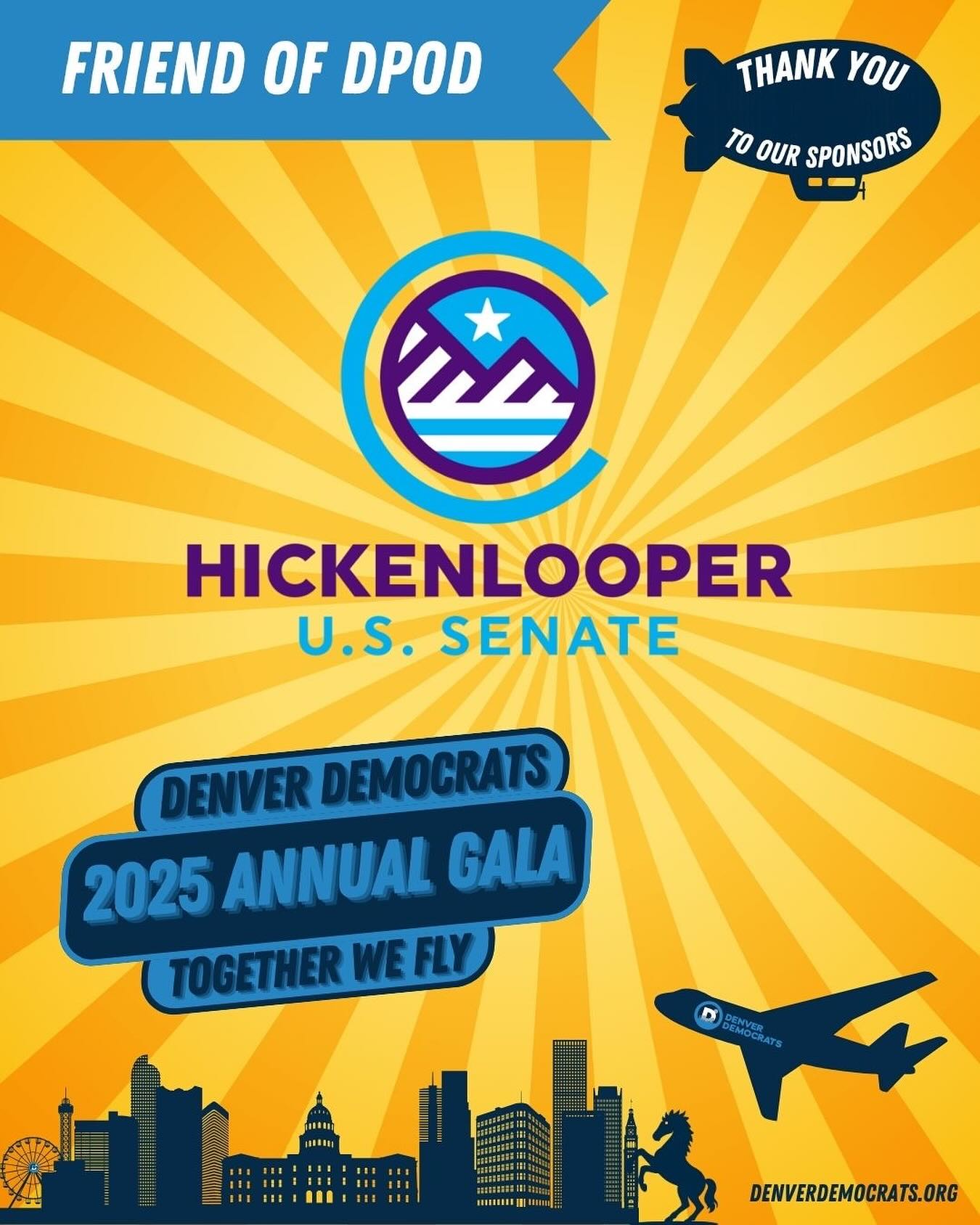 We have another Friend of DPOD to share with you & send our gratitude to. Thank you Senator Hickenlooper, Democrat for US Senate, for supporting our work to be leaders in Colorado.
Learn more at:
https://hickenlooper.com/
@johnhickenlooper