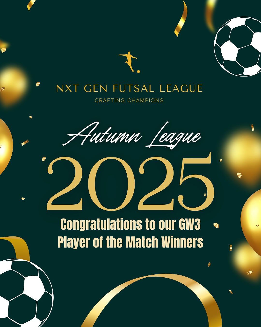 🏆 GAMEWEEK 3 CHAMPIONS REVEALED! 🏆
The moment everyone’s been waiting for! After an absolutely incredible weekend of futsal action at @tringsportscentre , it’s time to celebrate the stars who made it unforgettable.
From individual brilliance to pure team excellence, these players have earned their moment in the spotlight!
The standard keeps rising. Gameweek 4 is going to be unmissable! Who’s ready to step up? 🔥
#NGFLStars #AutumnLeague2025 #CelebratingExcellence #YouthFutsal #Gameweek3 #FutureChampions #FutsalFamily