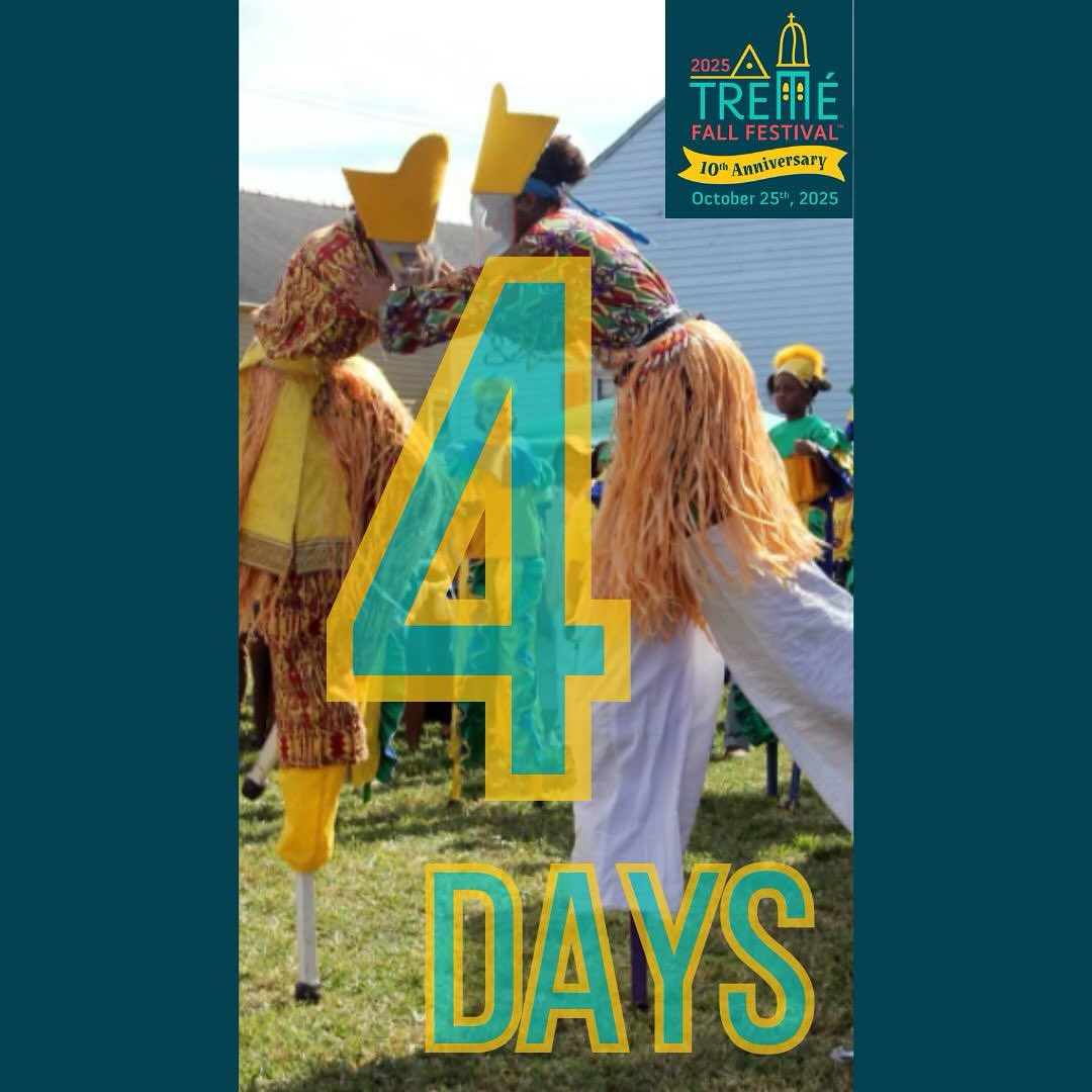 Tremé Fest is almost here! 🎺
Just 4 days until we celebrate 10 years of music, food, and culture in the heart of Tremé.
Mark your calendar and get ready to fest with us this Saturday!
#TremeFest #NOLA #Culture #LiveMusic