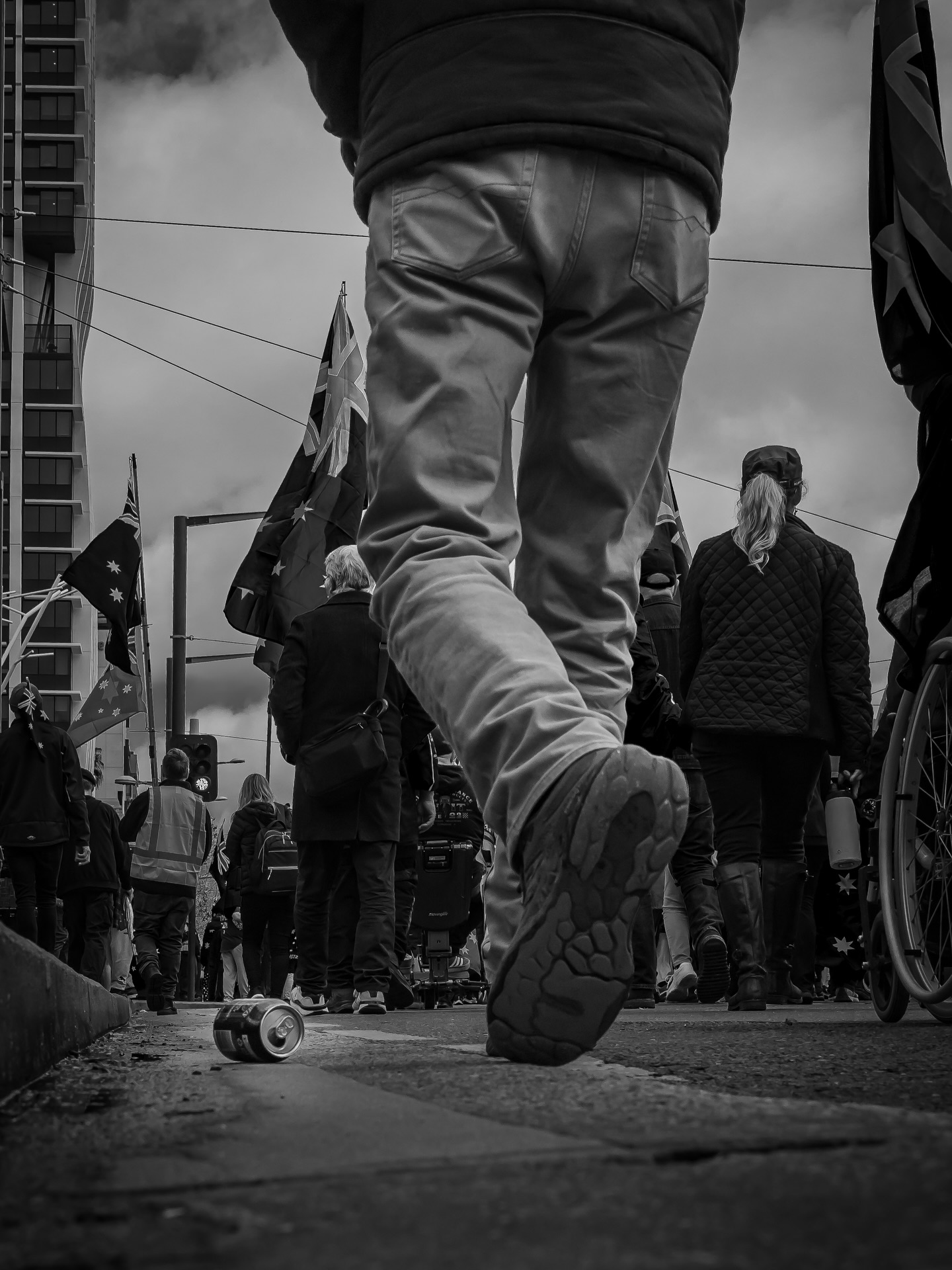 In light of the ongoing protests around the country, I’ve been considering sharing a few photos from one in Adelaide. At the risk of glorifying the worst in people, I’ve held most of them back.
There’s a moment when fear starts speaking louder than empathy — and lately, too many have stopped listening to their own humanity.
@benjaminalldridge and I went down to document. On the way, we were threatened and abused. SAPOL stepped in and separated a young man and his mates from us who tried to intimidate us — filming (cameras right in our face), yelling slurs, and telling us to “F$@# off out of the country.” It was clear: some weren’t there to protest, they were there to provoke.
They called for a “better” Australia. Yet at their feet lay an empty bourbon can — drunk by a protester, tossed on the ground, ignored, stepped over, forgotten. A perfect symbol of civic hypocrisy. It said more than their banners ever could: pride without responsibility isn’t patriotism — it’s performance.
You don’t have to agree with every policy (and it’s policy where change actually happens). But when your outrage endangers someone else’s safety or dignity, you’ve already traded compassion for cowardice.
I wonder how many have written to their local MP instead of dropping uninformed comments in social media. Very few, I’d guess.
There are bigger battles worth fighting: mental health, healthcare, homelessness, domestic violence, drug abuse, violent crime.
Immigration isn’t what’s breaking this country — poor policy is.
Maybe real change begins with something as simple as kindness to the stranger next to us. I hope we remember that.
#australia
#straya
#protest
#antihate