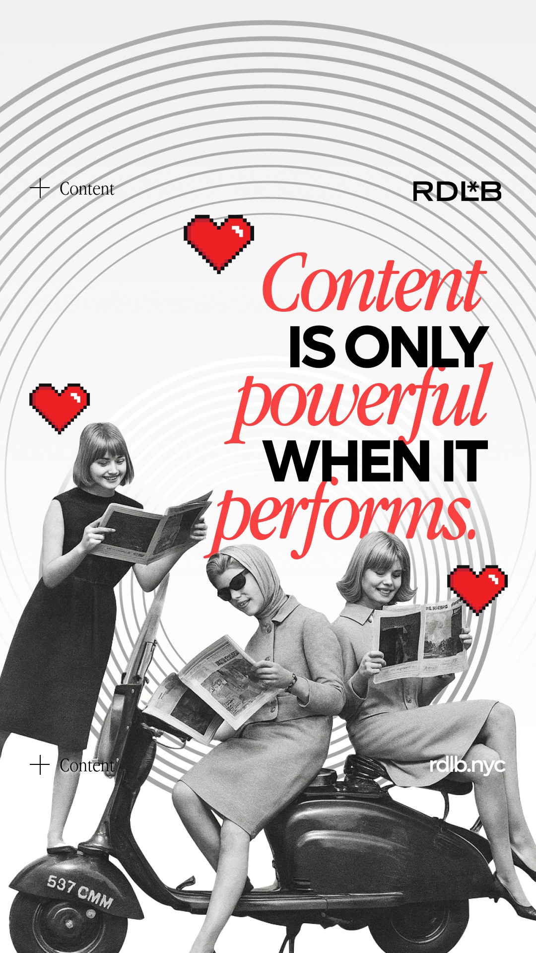 Every brand has a story — we help you tell it right.
At RDLB, we create content that connects brands with people — not just through visuals, but through meaning. From commercials and films to copywriting, social media, and animation, our work turns strategy into emotion and ideas into impact.
Because in today’s world, content isn’t just what you share — it’s who you are.
Get in touch with us at RDLB to bring your brand’s story to life.
Learn more at rdlb.nyc/content
#BrandStrategy #CreativeAgency #ContentMarketing #DigitalStorytelling #RDLB