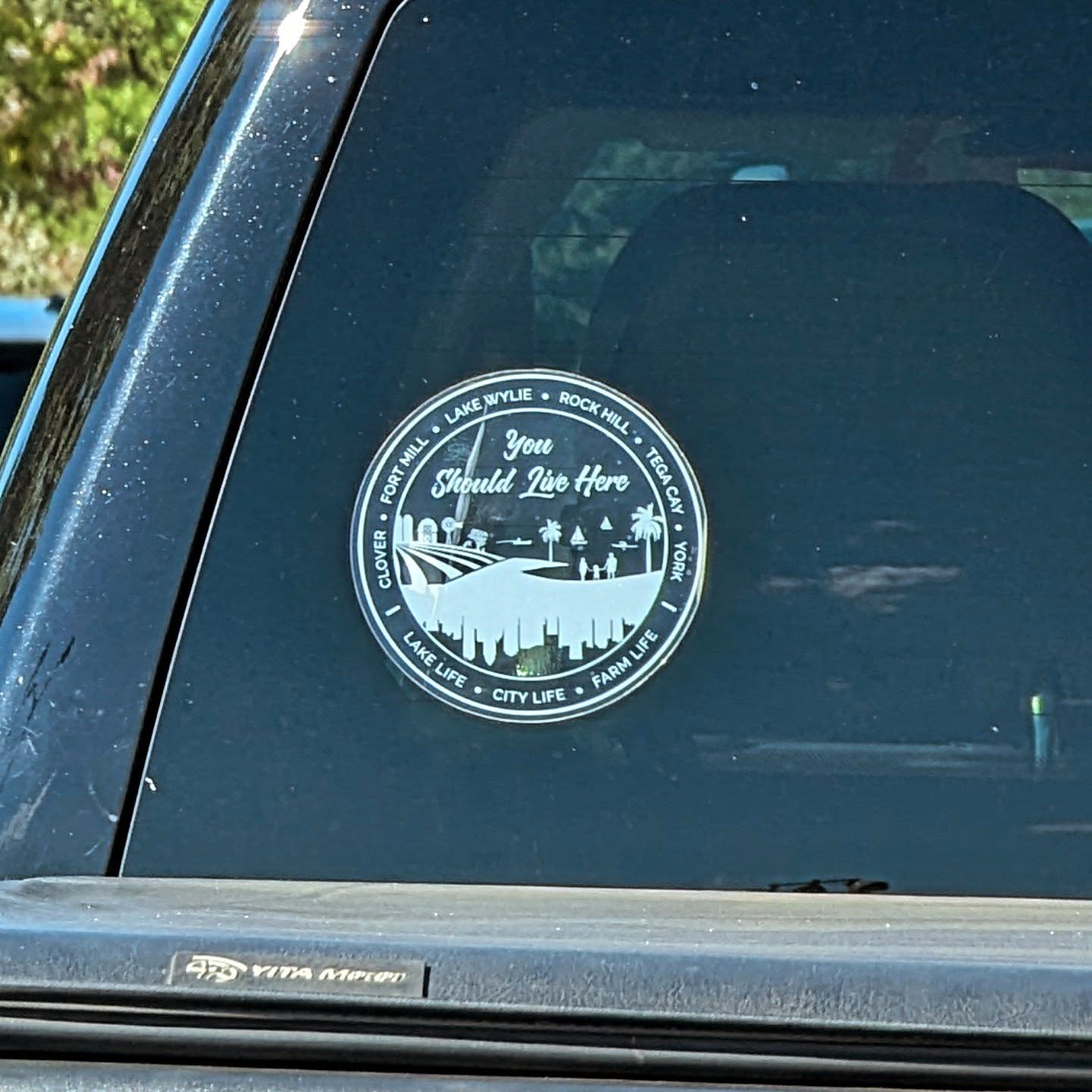 When you're in the car rider pickup line & see a logo you created as a bumper sticker! 🥰😃