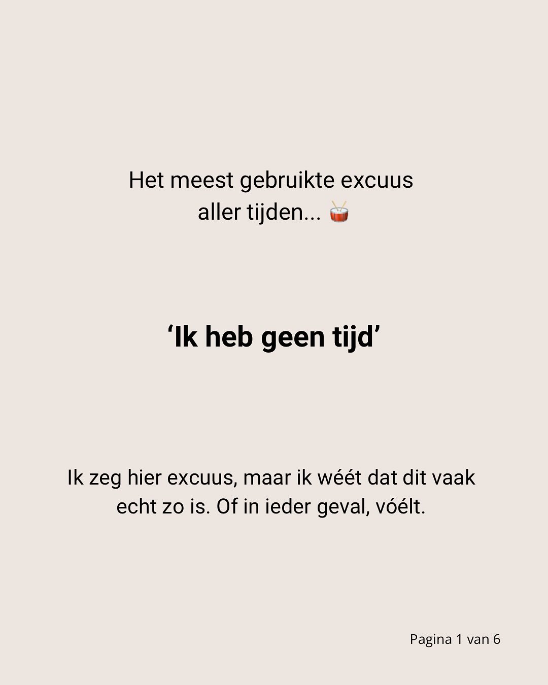 Het meest gebruikte excuus aller tijden: ‘ik heb geen tijd’ 🕰️
En ik zeg excuus, maar ik weet dat we ons ook écht zo druk voelen.
Iets afspreken? Over 8 weken op donderdag om 15u heb ik nog wel een gaatje in mijn agenda 😬
Iets voor jezelf doen? Ik moet nog boodschappen doen voor de kat van de buurvrouw van mijn tante 😺
Investeren in jezelf? Dan moet ik eerst al mijn werk af hebben 🚫
NEE lief mens, dat hoef je allemaal niet!
Het is oké om regelmatig tijd voor jezelf te nemen 🫶🏻
Het is heerlijk om spontaan iets leuks te gaan doen met die ene vriendin 🧖♀️
Het is fantastisch dat jij jezelf dat ene gunt wat je zo graag zou willen 🥰
Wil jij voorkomen dat je in 2026 weer niet toekomt aan het allerbelangrijkste; namelijk jezelf?
Dan heb ik een dubbele uitnodiging voor je.
Kom naar de Oudjaar Ademcirkel op vrijdag 12 december - er zijn nog 2 plekjes! 😍
Of zet jezelf alvast op de interesselijst voor iets anders dat eraan komt, namelijk een heel jaar van Ademcirkels 😍
Allebei mag natuurlijk ook 😌
#ademwerkdriebergen #ademcirkeldriebergen #ademcirkelzeist #ademcirkel #verbondenadem