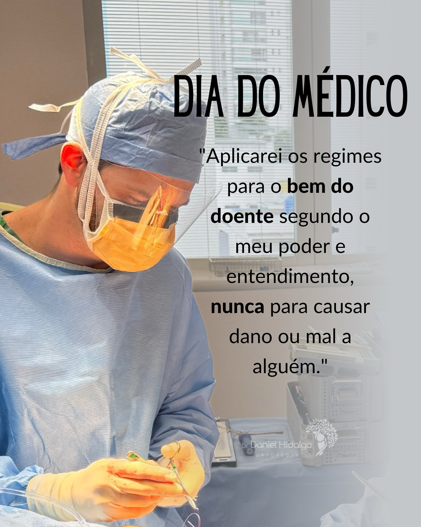 18/10 - Dia do Médico
A data é apenas comemorativa, mas lembrar do Juramento é reviver o propósito:
“Aplicarei os regimes para o bem do doente segundo o meu poder e entendimento, nunca para causar dano ou mal a alguém.”
Este trecho resume a essência da nossa profissão. É um privilégio e uma honra dedicar a vida ao cuidado de quem nos confia a saúde.
Parabéns a todos os colegas que carregam essa missão com tanta dignidade. Que possamos seguir juntos, cuidando!
Dr. Daniel Hidalgo - Médico Ortopedista
CRM-SP 137.057 | RQE 41.112
Membro da Sociedade Brasileira de Ortopedia e Traumatologia (SBOT)
Membro da Sociedade Brasileira de Cirurgia do Joelho (SBCJ)
#FelizDiadoMedico #18deOutubro