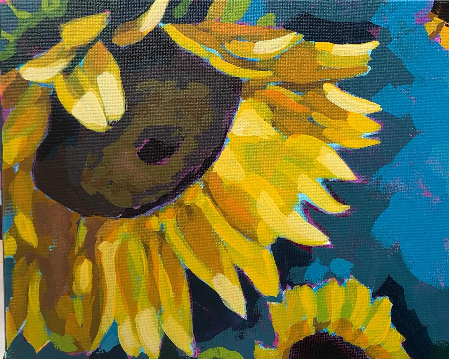 Sunflowers don’t always stand tall — sometimes they bend, they sway, and they still shine. 🌻✨
Painting this bent-over sunflower was such a joy — bright yellows, rich shadows, and loose, lively brushstrokes that capture its gentle tilt.
Inspired by @ali_kay_studio
Available artwork from Art on Mill Street
@citybrampton @baobrampton
#artonmillstreet #acrylicpainting #canadianartist #sunflowerpainting #bramptonartist #ontarioartist #cozyart #paintingjoy #creativecanada #artloversofinstagram #smallbatchartist #natureart #flowerpainting #warmtones #seasonalinspiration #botanicalart