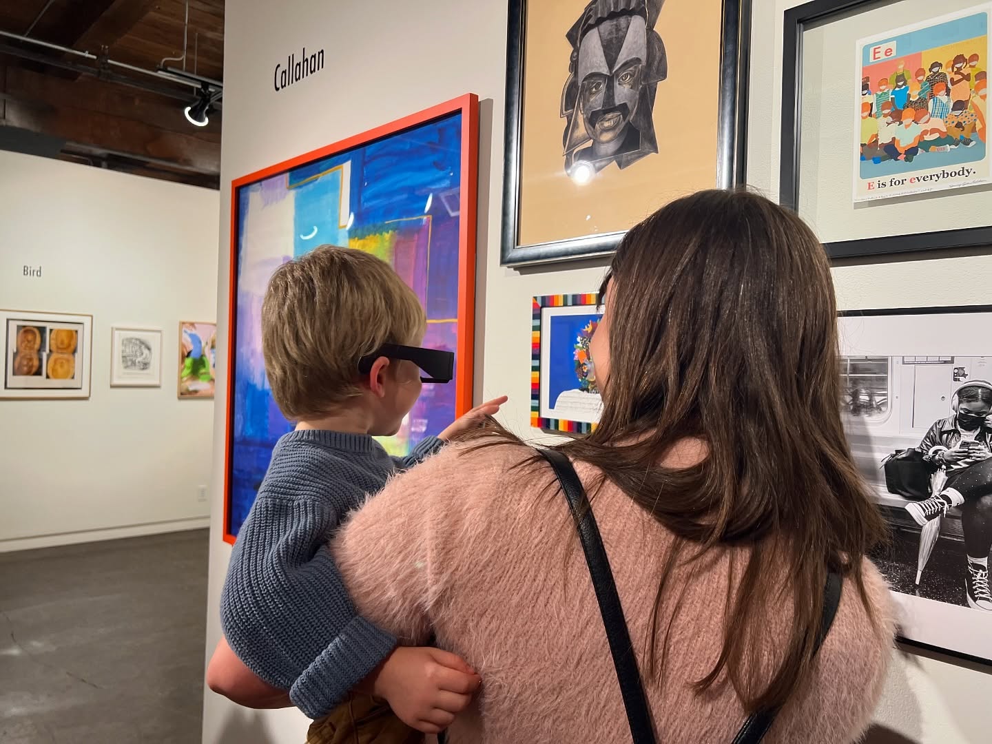 A young new art critic just gave Esther Callahan’s wall rave reviews along with the rest of Collection Call 6, opens Tonight (October 18th) from 6-9pm. Works on the wall L to Right: @eyengabokamba @christophereharrisonartist @wattsupvp @sammyjeanw @7yvelen @just.nailah . An independent curator, arts consultant, and creative entrepreneur, Esther Callahan has spent more than 20 years creating and co-creating platforms for cultural production and dialogue across the Twin Cities. She believes that collecting art is not just about ownership, but about building cultural memory, sustaining artists, and investing in stories that shape our shared future. For her, a collection is a living archive—one that preserves identity, sparks dialogue, and ensures that the voices of artists, especially those from underrepresented communities, endure across generations.
Callahan also emphasizes the importance of collecting prints as an accessible and impactful entry point into contemporary art. Prints make collecting possible for more people—offering affordability without sacrificing artistic value, creating opportunities for new collectors to begin building meaningful collections, and helping to democratize art ownership. In her view, prints extend the reach of an artist’s work, allowing more collectors to support and preserve creative legacies while cultivating personal connections to culture.
She has served as Co-Director of the Emerging Curators Institute, Great Meadows Foundation Critic in Residence, Curatorial Fellow at the Minneapolis Institute of Art, served on several MN boards and is the Founder of The BLK Collectors. Throughout her career, she has worked hand-in-hand with artists to advance their practices and create spaces where collectors, communities, and creators connect.
Rooted in her commitment to racial and gender equity, Callahan’s work is guided by a belief in the power of art to transform lives. She sees collecting as an act of care—one that honors artists, nurtures community, and shapes the cultural legacies of tomorrow. @dflylove