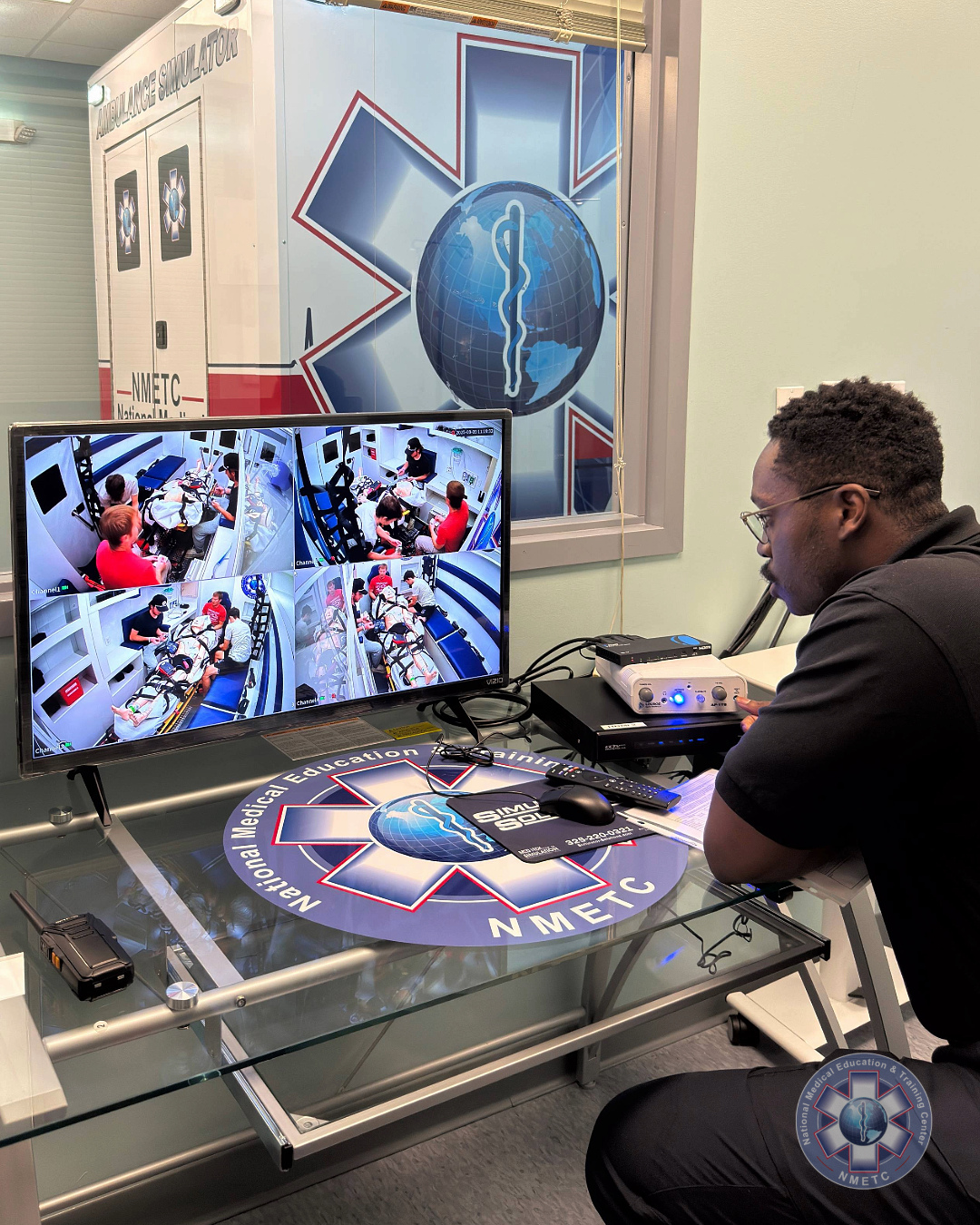 Our instructors monitor students in the Ambulance Simulator, providing crucial, real-time feedback as they engage in patient care. Simulation training like this is essential for building the muscle memory and confidence needed to effectively manage medical emergencies.
#NMETC #Simulator