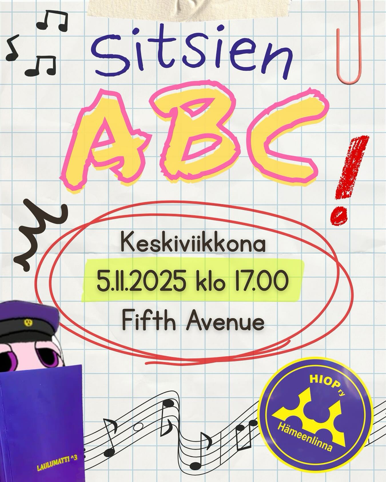 Tervetuloa HIOP ry:n jĂ€rjestĂ€mÀÀn sitsikoulutukseen ravintola Fifth Avenuella keskiviikkona 5.11. klo 17.00 alkaen!đ€©
Sitsien ABC avaa ovet sitsien laajaan maailmaan ja etikettiin harjoitussitsien kautta. Nyt sinulla on mahdollisuus tulla harjoittelemaan meidĂ€n kanssa sitsaamista, sillĂ€ oikeat sitsit lĂ€hestyvĂ€t jo kovaa vauhtia! Sitsien maailmaan meitĂ€ perehdyttÀÀ kokenut HIOP ry:n hallitus! đ„°
HarjoitussitseillĂ€ kĂ€ydÀÀn lĂ€pi sitsien etikettiĂ€ ja ylesiĂ€ kĂ€ytĂ€ntöjĂ€, kuten miten esittelet itsesi, miten esitĂ€t laulutoiveen, mitĂ€ tarkoittavat erilaiset huudahdukset kuten âmellan supâ tai âomstartâ. Joissakin lauluissa on myös omia sÀÀntöjĂ€ ja erikoisuuksia, joten harjoittelusta on todellakin hyötyĂ€ đȘ
Tapahtuma on suunnattu ensimmĂ€isen vuoden opiskelijoille sekĂ€ muille opiskelijoille, jotka eivĂ€t ole vielĂ€ kĂ€yneet sitseillĂ€. Sitsikonkareiden kannattaa siis jĂ€ttÀÀ nĂ€mĂ€ sitsit vĂ€listĂ€, sillĂ€ paikkoja on rajoitetusti âđŽ
Tulethan ajoissa paikalle! Sitsien aikataulu on aina tarkka, ja myöhĂ€stymisestĂ€ saa rangaistuksen! đ«Ł
Tilaa on rajoitetusti, joten varmista oma paikkasi!
HarjoitussitseillĂ€ laulukirjana kĂ€ytössĂ€ Laulumatti ^3 (myös Laulumatti ^2 pĂ€rjÀÀ). Laulumatteja myynnissĂ€ sekĂ€ HIOP ry:n toimistolla sekĂ€ tapahtumassa paikanpÀÀllĂ€ đ
Liput ovat kaikille 5âŹ, johon sisĂ€ltyy sitsikoulutus ja yksi juoma đč
Muut lisĂ€juomat, holilliset tai holittomat ovat omakustanteiset. ĂlĂ€ kuitenkaan ota omia juomia tapahtumaan, sillĂ€ tapahtuma jĂ€rjestetÀÀn ravintolassa! Kaikki juomat ostetaan siis ravintolan tiskiltĂ€.