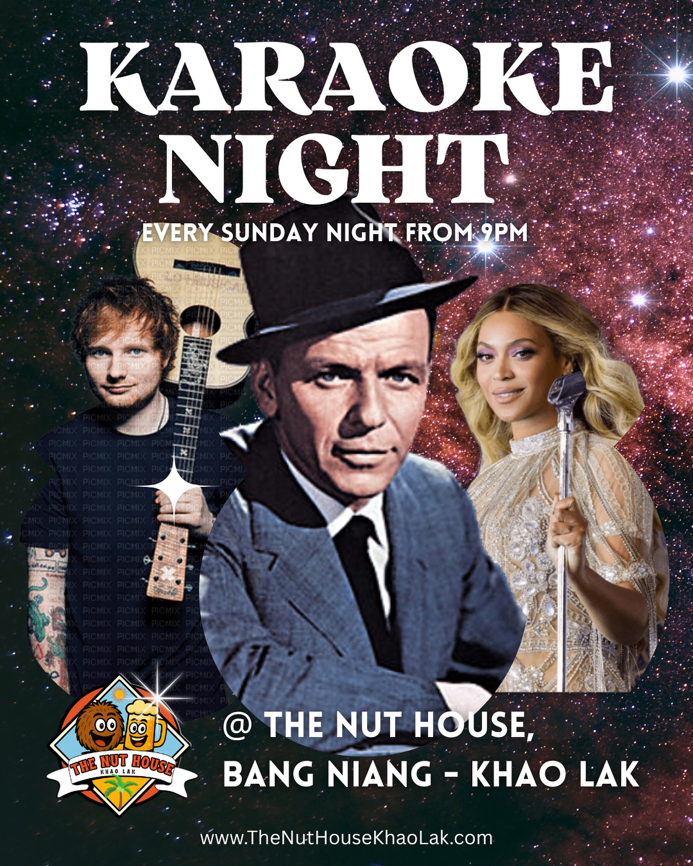 🎤 Karaoke Night at The Nut House Khao Lak! 🎶
It’s your time to shine! 🌟
Join us every Sunday from 9PM for a night full of laughs, good vibes, and unforgettable performances.
🎵 Sing any song you like — we’ve got it all! From old-school classics to the latest hits, the stage is yours!
🎙️Bring your friends, grab an ice-cold beer or a tasty cocktail, and get ready for one of the most fun nights of the week at The Nut House Khao Lak! 🍻🎉
www.TheNutHouseKhaoLak.com
#KhaoLak #KhaoLakNightlife #KaraokeNight #TheNutHouseKhaoLak #SundayFun #LiveEntertainment #GoodVibesOnly #SingYourHeartOut #PartyInKhaoLak #KhaoLakBars #FunTimes #WeekendVibes