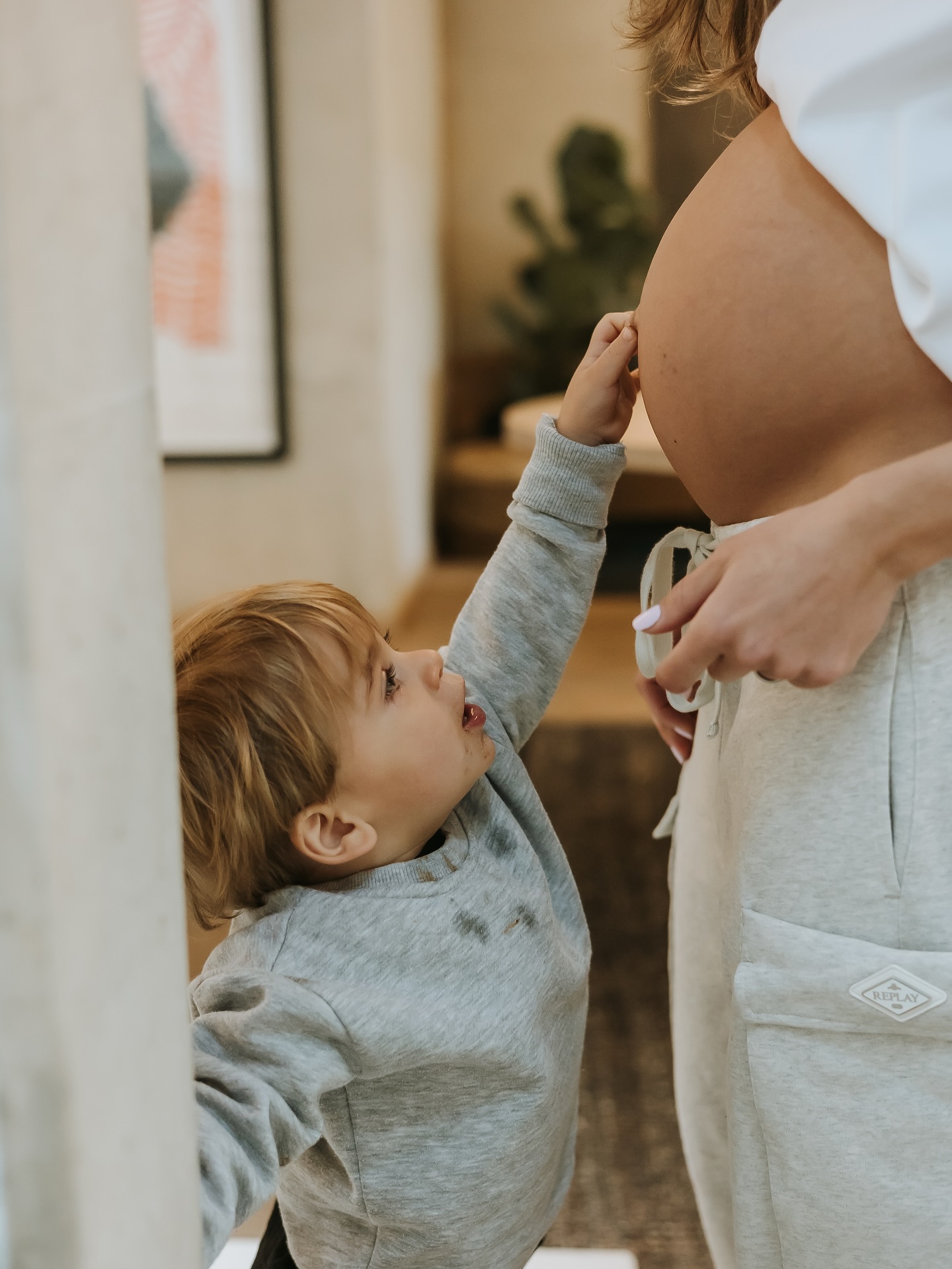 Big brother already checking in to make sure the baby’s doing okay 🤍