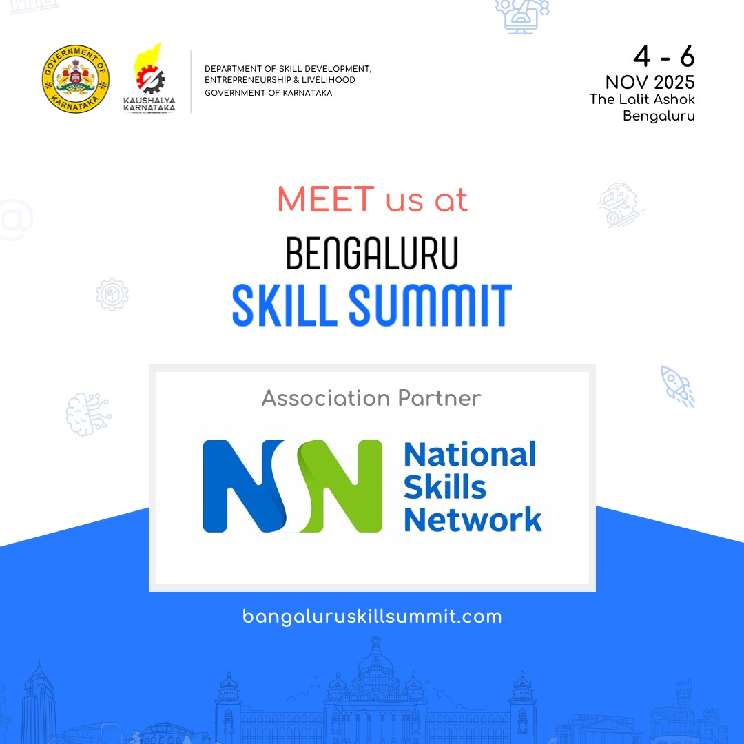 We’re proud to join hands with the Bengaluru Skill Summit 2025 as an Association Partner! 🤝 Organised by the Government of Karnataka, through the Skill Development Entrepreneurship and Livelihood Department, Government of Karnataka (SDEL), Karnataka Skill Development Corporation (KSDC), Karnataka State Department of Agriculture (KSDA) and Karnataka Digital Economy Mission (KDEM), the summit will bring together leaders from government, industry, academia, and youth to power the next wave of India’s skilling revolution. This year’s summit will bring together leaders and changemakers shaping the future of India’s skilling, innovation, and workforce transformation. 🌐 3,000+ Participants
🎤100+ Speakers
🏢 100+ Exhibitors
🤝25+ Media Partners Be part of this transformative platform that unites government, industry, academia, and youth, driving India’s workforce vision for 2030. 📅 4–6 November 2025
📍 The Lalit Ashok, Bengaluru Visit https://bengaluruskillsummit.com/ to know more. Register Now: https://konfhub.com/bengaluru-skill-summit-2025 #BengaluruSkillSummit | #SkillDevelopment | #FutureOfWork | #Innovation | #Leadership | #Workforce2030 | #PartnershipsForProgress We’re proud to join hands with the Bengaluru Skill Summit 2025 as an Association Partner! 🤝 Organised by the Government of Karnataka, through the Skill Development Entrepreneurship and Livelihood Department, Government of Karnataka (SDEL), Karnataka Skill Development Corporation (KSDC), Karnataka State Department of Agriculture (KSDA) and Karnataka Digital Economy Mission (KDEM), the summit will bring together leaders from government, industry, academia, and youth to power the next wave of India’s skilling revolution. This year’s summit will bring together leaders and changemakers shaping the future of India’s skilling, innovation, and workforce transformation. 🌐 3,000+ Participants
🎤100+ Speakers
🏢 100+ Exhibitors
🤝25+ Media Partners Be part of this transformative platform that unites government, industry, academia, and youth, driving India’s workforce vision for 2030. 📅 4–6 November 2025
📍 The Lalit Ashok, Bengaluru Visit https://bengaluruskillsummit.com/ to know more. Register Now: https://konfhub.com/bengaluru-skill-summit-2025 #BengaluruSkillSummit | #SkillDevelopment | #FutureOfWork | #Innovation | #Leadership | #Workforce2030 | #PartnershipsForProgress