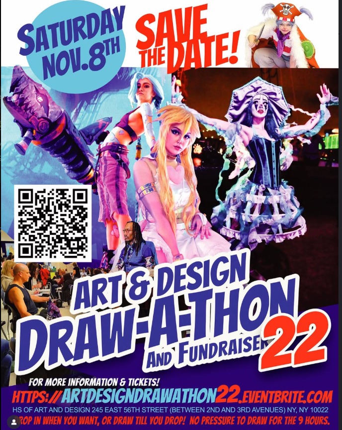 Draw-a-Thon is Back!!! A Creative Marathon, Live model Drawing, and Painting 🎨✨
Come and collaborate with artist of all skill levels and experience the school's creative community!!!