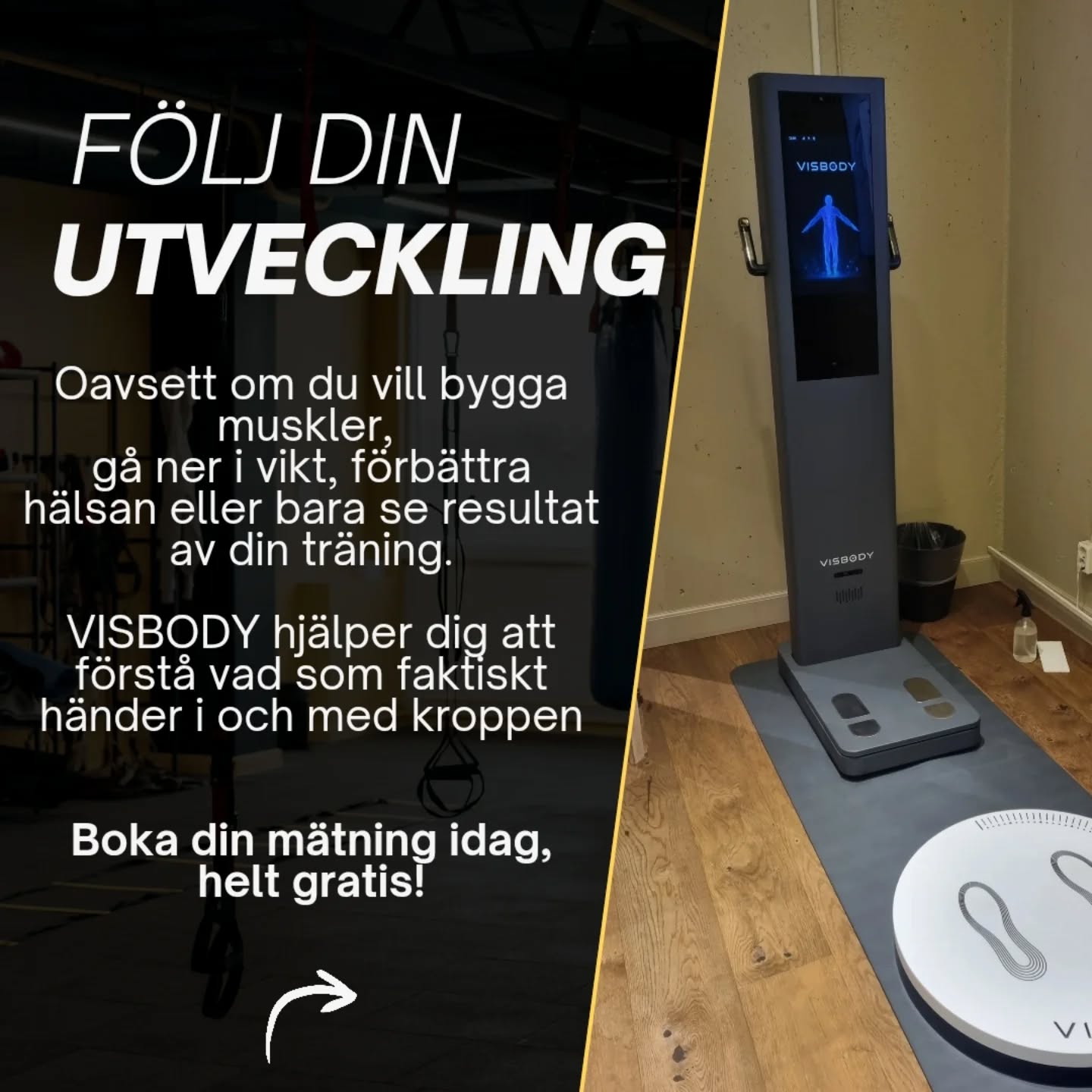 VISBODY⚖️
Så mycket mer än bara en våg☝️
🧐Få koll på vad din kropp består av och hitta en ny motivation. Se kroppen förändras efter tid och gör justeringar i din träning och kost genon att analysera mätningarna.
😎Den ger dig konkreta siffror, tydlig utveckling och extra motivation!
🫣Hur mycket fett % består din kropp av?
Hur mycket vicseralt fett har du just nu egentligen?
Hur mycket muskelmassa har du?
Mycket att gå efter när du tränar och följa utvecklingen💪
💥Boka din mätning i receptionen, helt gratis denna vecka! 😲
#visbody
#hälsa
#gym
#danderyd
#träningsverketdanderyd
#utveckling