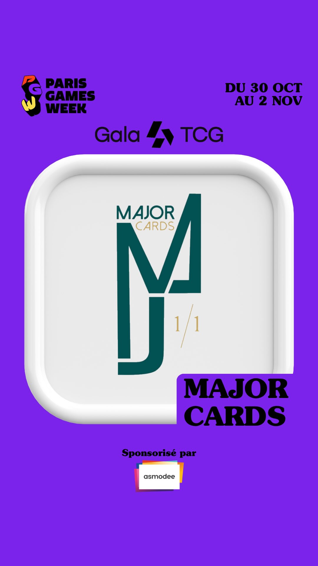 @majorcardscollec by @morgan.niquet fait son entrée au Gala TCG lors de la @parisgamesweek !
Au programme sur leur stand, des box et cartes de foot avec packs mystères contenant des autographes, du boxbreak en live et peut être une chance de remporter un maillot de football dédicacé par une légende !
Sans oublié la carte Major Cards spécialement conçue pour l’événement.
Rendez-vous sur leur stand du 30 octobre au 2 novembre, Porte de Versailles à Paris !
🎟 Billetterie en ligne sur www.parisgamesweek.com
#GalaTCG #PGW #MajordCards #PokemonTCG #TCGCollectors