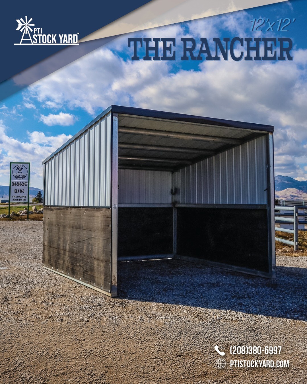 High quality. High class. Our 12x12 Rancher sets the standard.
Available in multiple color combinations to match existing structures. No need to sacrifice durability for aesthetics when you can have both๐คฉ
Give us a call or visit a dealer near you to order!
๐208.380.6997
๐1090 W 800 N Preston, ID
๐https://www.ptistockyard.com/dealer-locations
#PTIStockYard #TheRancher #BuiltTough #HeavyDuty #BuiltbyRanchersforRanchers