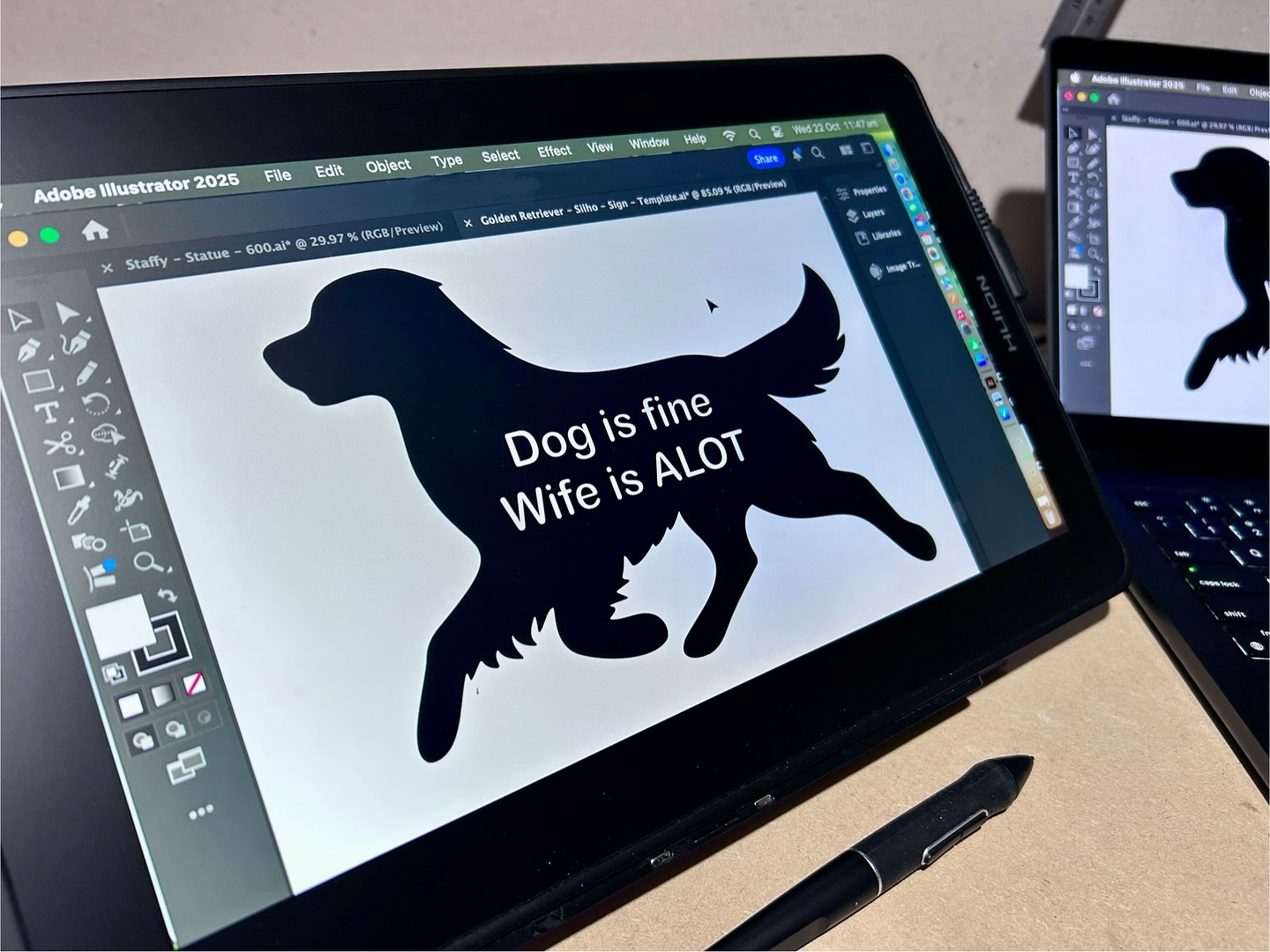 Working on a very cheeky custom request this morning 👀
Our client “Dave” (name changed to protect his identity... and possibly his marriage 😂) came to us with his own spin on our silhouette gate signs.
Dave’s clearly very proud of his work... and his organisation.
Let’s just hope he’s still feeling that proud come Christmas morning! 🎄😉 #Goodluckdave #customrequest #RequestAQuote