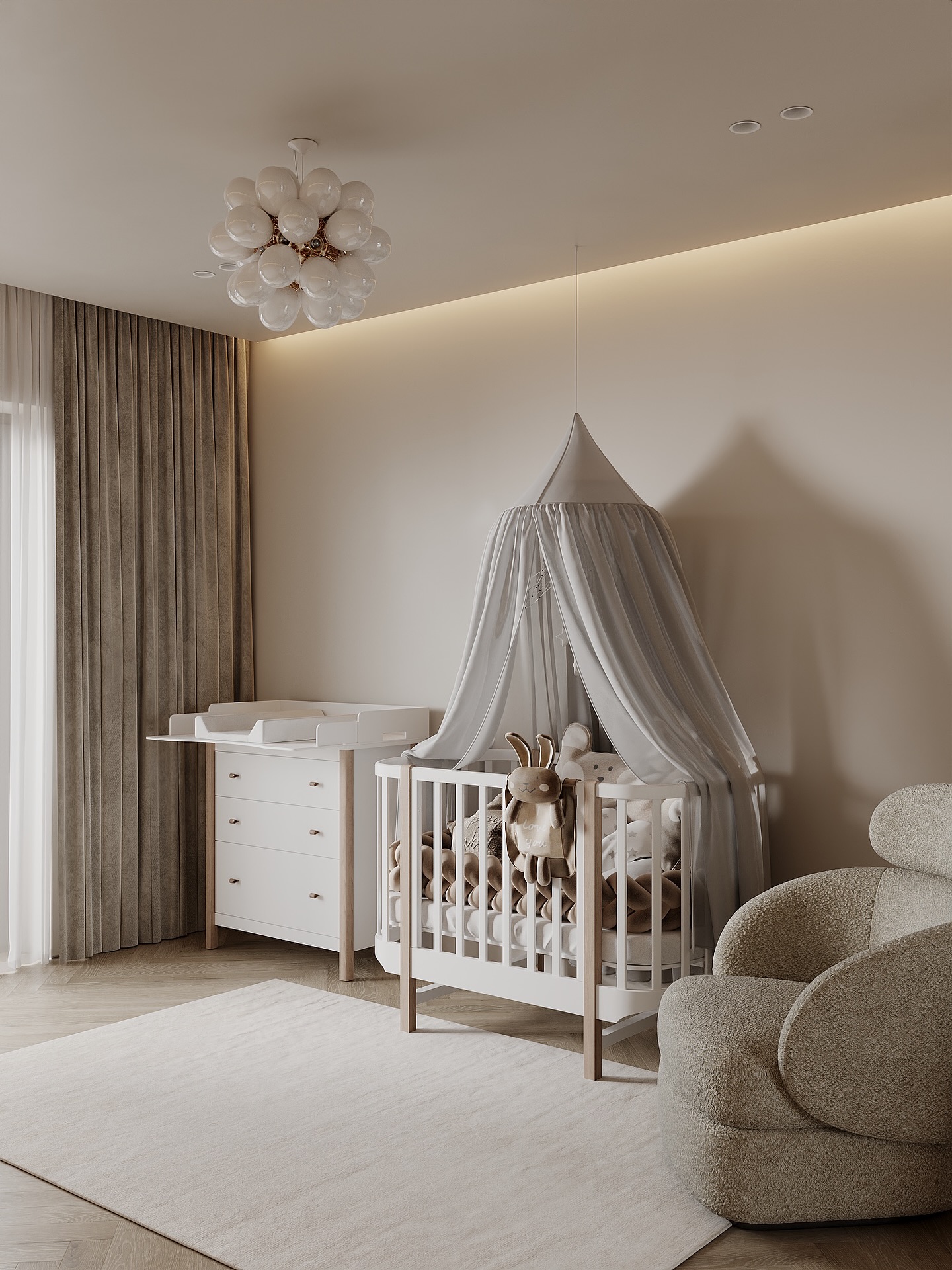 A haven of gentle palettes, layered textures and calming finishes—where the sweetest memories start✨
______________________
•design-project “Vellum”
•#did_vellum
•design: @design.in.details
•location: Germany
______________________
📩DM to begin your design journey with us
#nursery #nurserydecorideas #nurserydesign #interiordesign #moderninteriordesign #luxuryinteriordesign #kidsbedroom #childbedroom #cgi #interiorvisualization #archviz
