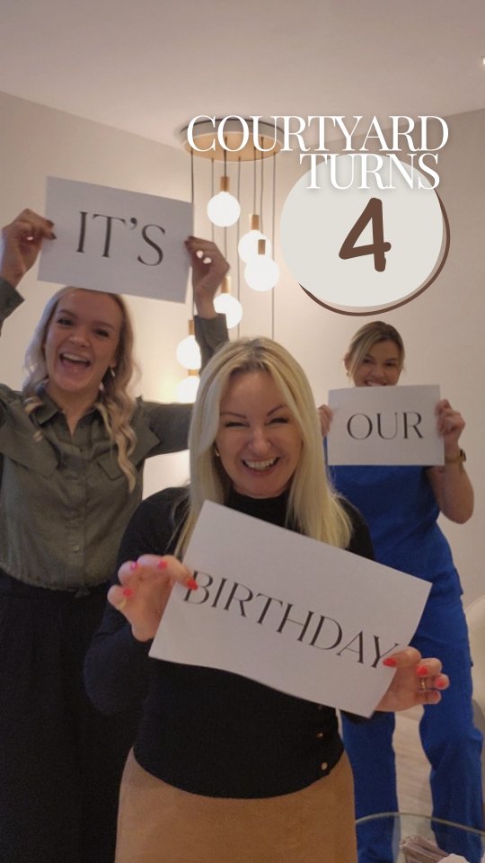 Courtyard Turns 4! 🎉
Four years already?! 😱 Time flies when you’re creating something beautiful!
All thanks to our amazing clients, our dedicated team, and the wonderful community that continues to support us 💛
#birthday #anniversary #four #celebrate #aestheticclinic #aestheticdoctor #iow #skinclinic #happybirthday