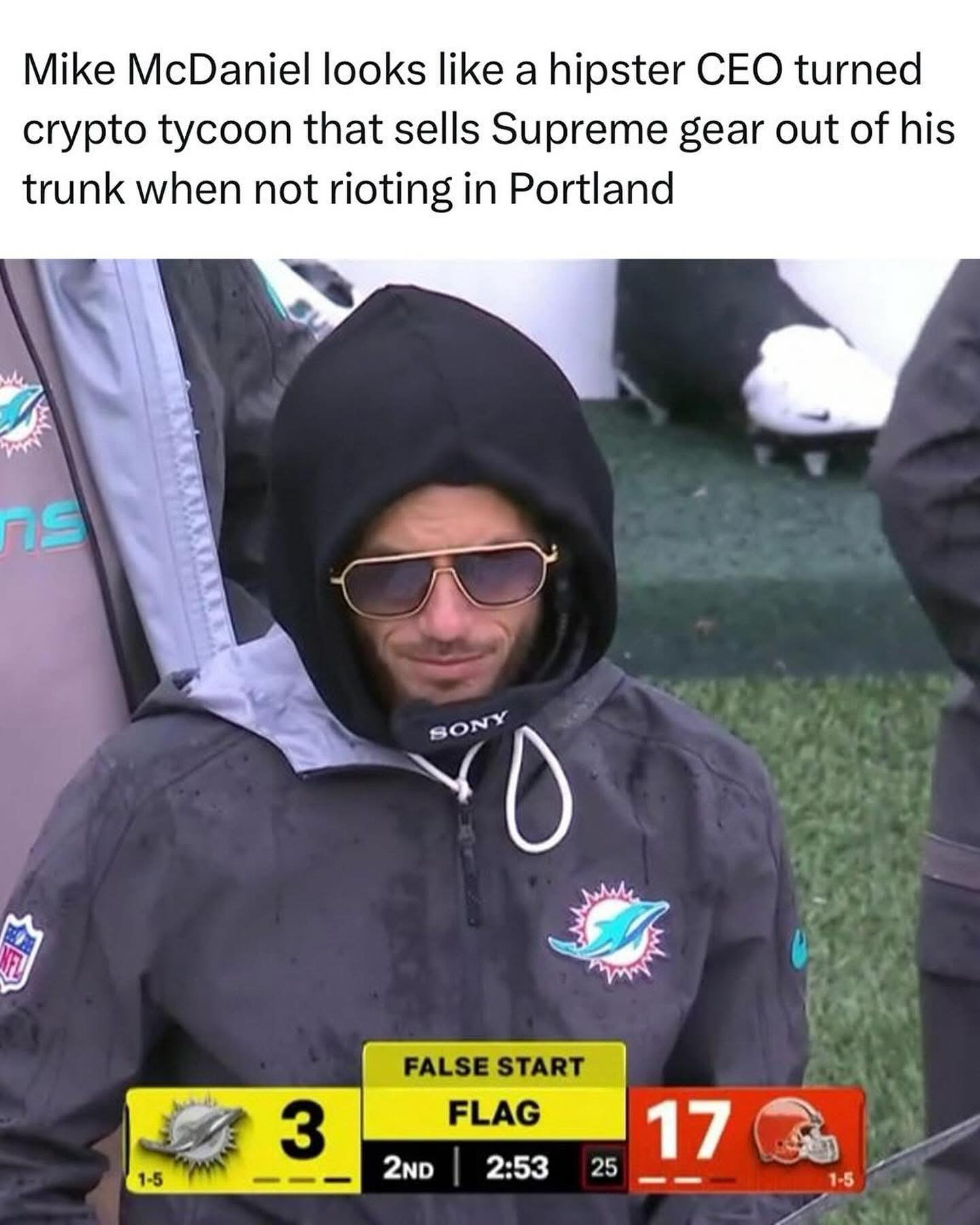 I called it when he got hired … the novelty would wear off that the type of men that play football would never listen to him… he’s a nerd … plain and simple … and pro athletes will never look at him as a figure of authority and he can’t be a leader of men! #effingterrible