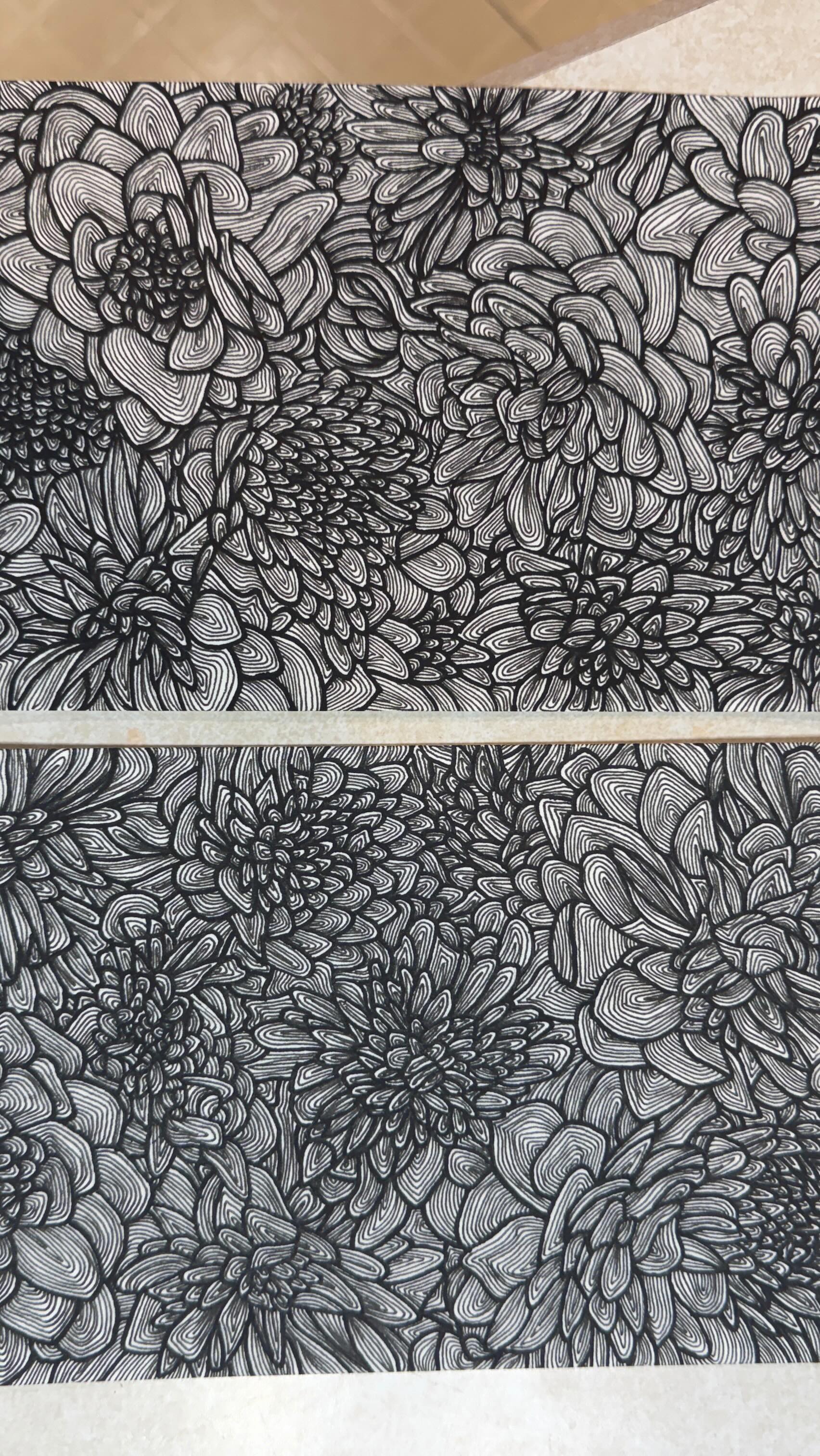 Made a couple of crazy line florals today! My hand is cramping up, but after thousands of lines they are done! 🌸
Thanks @legionpaper for sending me some samples. I’m using the Coventry Rag for these pieces and it worked great!
2 6x9” florals available DM me
#artist #linework #inkdrawings #linedrawing #flowerartwork #artworkinstudio