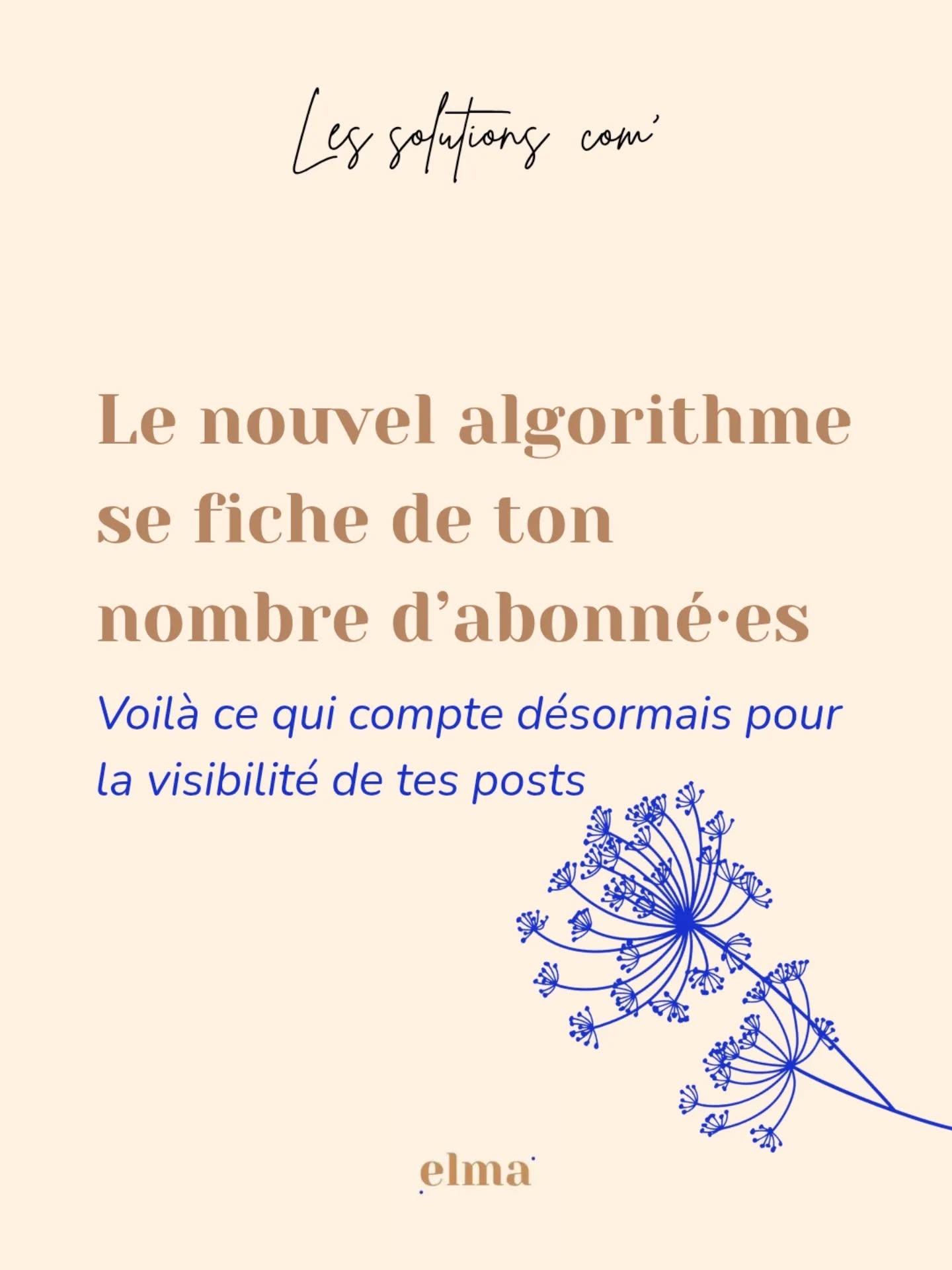 Si tu déprimes en voyant que ton nombre d'abonné.es ne monte pas, no stress, car on s'en fiche !
Va voir tes stats de visibilité et publie des contenus enregistrables et partageables ☑️
Ça te parle ? Comment te sens-tu par rapport à cette évolution de l'algorithme ?
Si tu es bloqué.e, contacte-moi, j'ai plusieurs solutions dans ma besace.