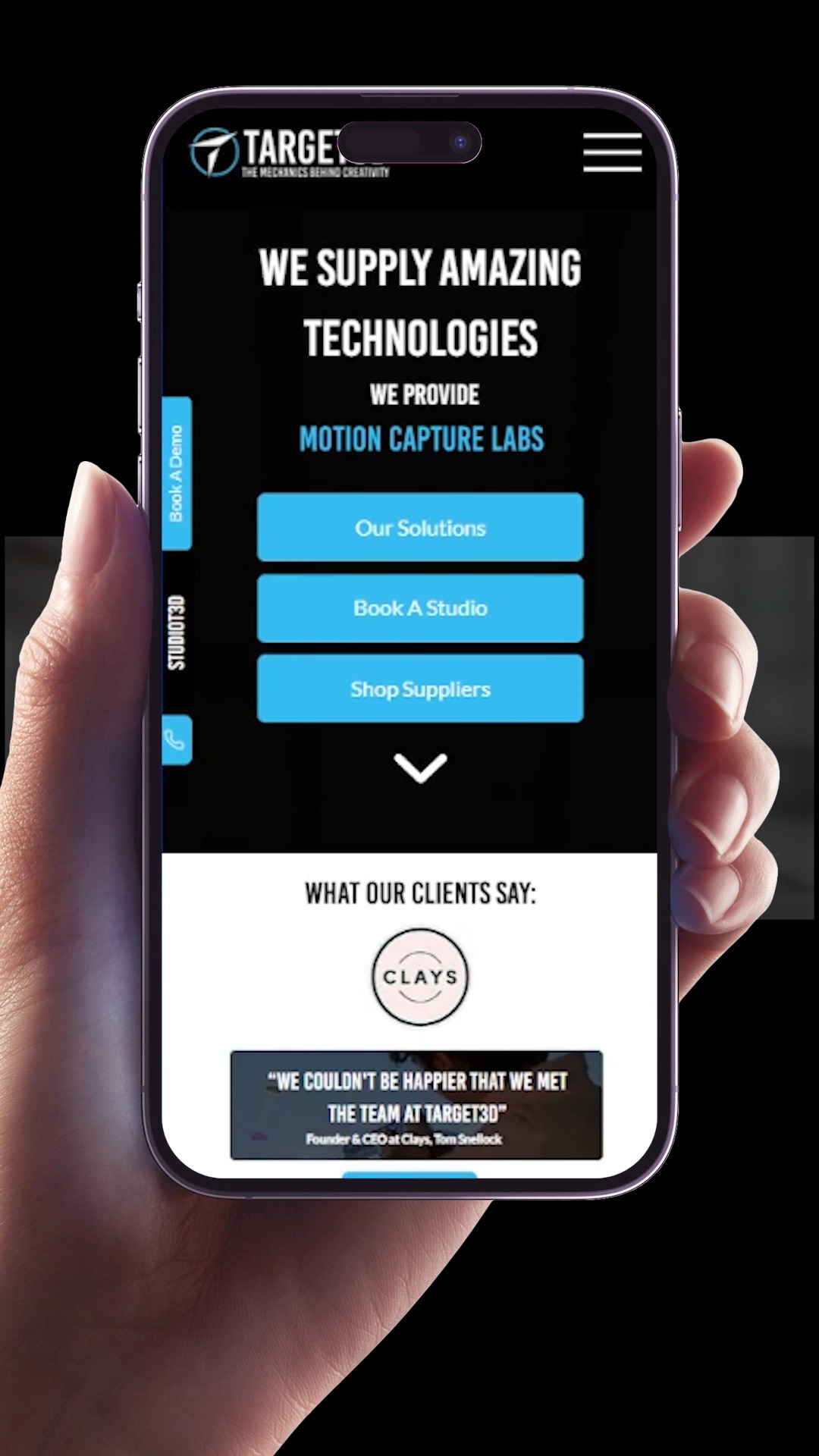 Have you seen our new site yet?!
Target3D’s website has been overhauled with a brand new design, easier navigation and more content about our products and solutions. This has been in the works for some time, and we’re excited to now share it with you.
See for yourself at Target3D.co.uk!
Developed by the fantastic team at @jdcreations.co.za.
#businessupdate #website #ui #webdev #motioncapture #mocap