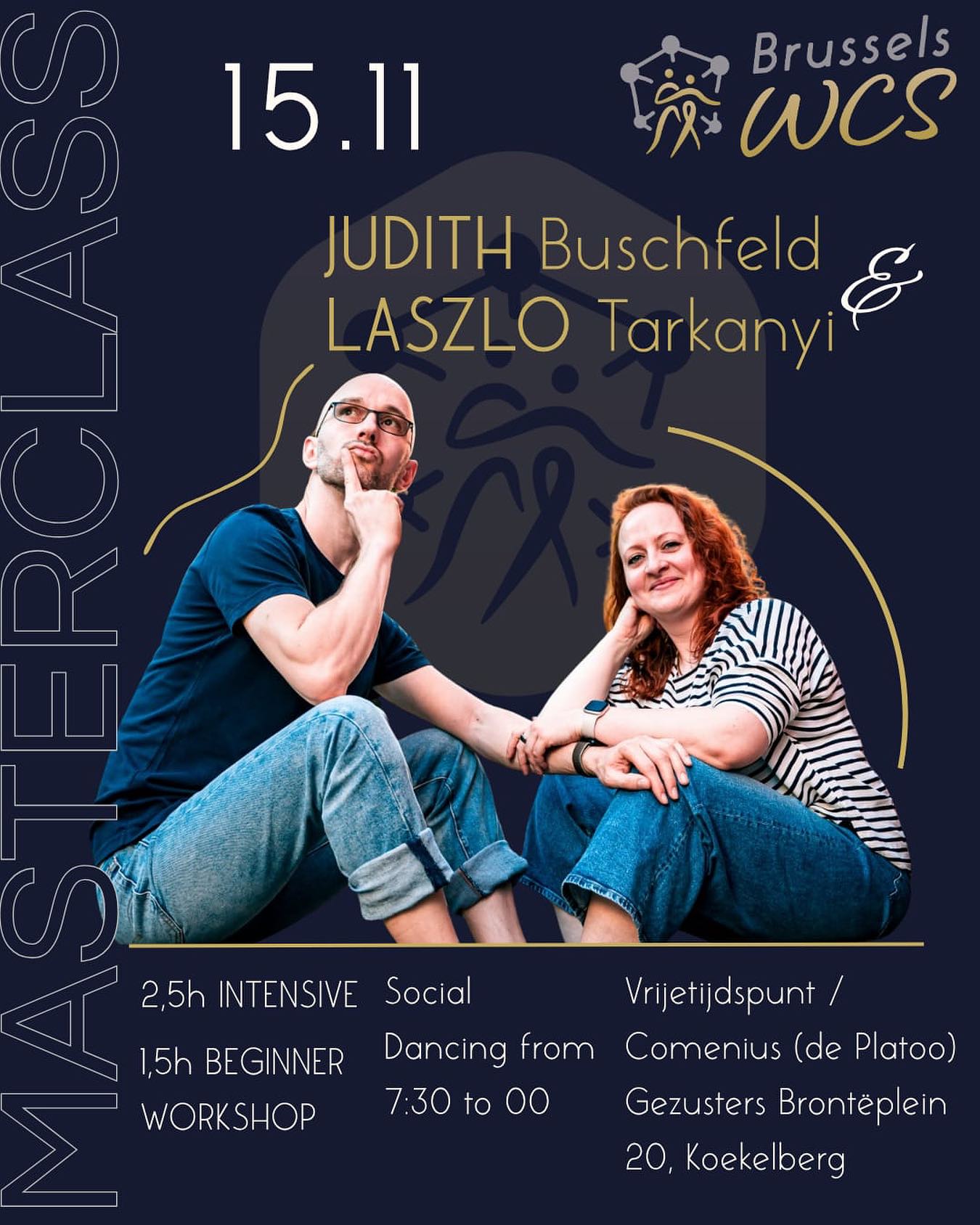 For the first time, Judith Buschfeld and László Tárkányi are coming to Brussels from Cologne, bringing their positive energy and outstanding dance expertise.
Join us for:
- A 1.5-hour workshop for dancers who started in September
- A 2.5-hour intensive workshop for dancers with at least one year of regular training
Whether you’re just starting or looking to deepen your skills, this masterclass offers a valuable opportunity to learn, improve, and enjoy the process.
Register now -> https://forms.gle/LgGJtKWzDVNqioASA
#brusselswestcoastswing #bwcs #westcoastswing