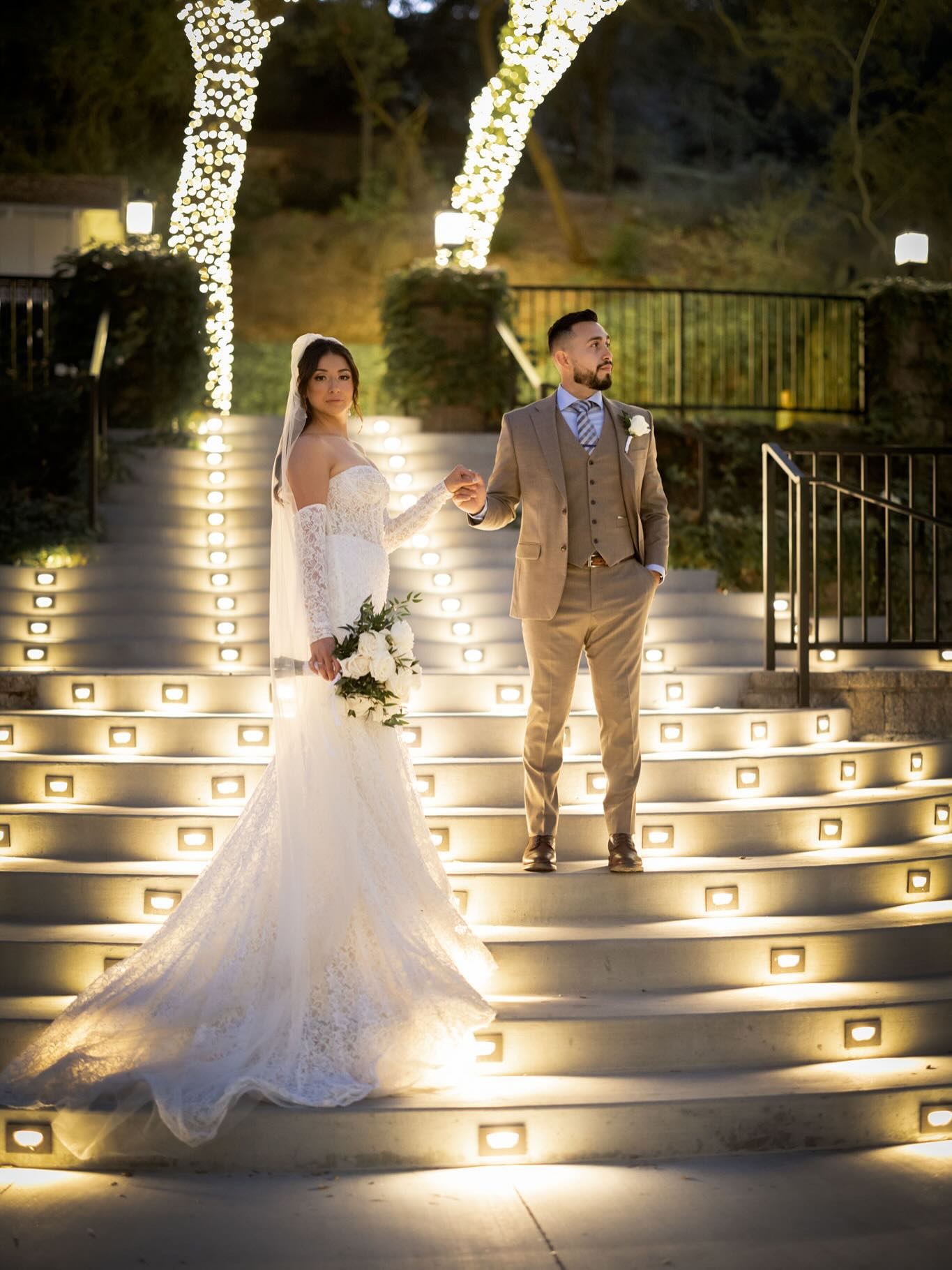Lit up by love 🤍✨ #LoveAndLight #CinematicWedding #OryanEmpire #LuxuryWeddings #SoCalBride #WeddingPhotography #RomanticNights #LitWithLove #WeddingMagic