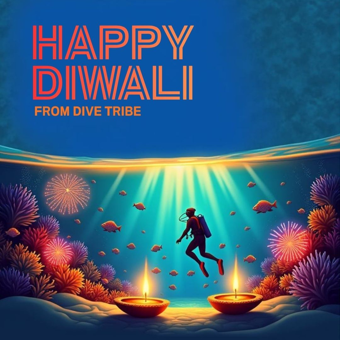 Wishing you a Diwali as vibrant as a coral reef and as peaceful as a sunset dive!