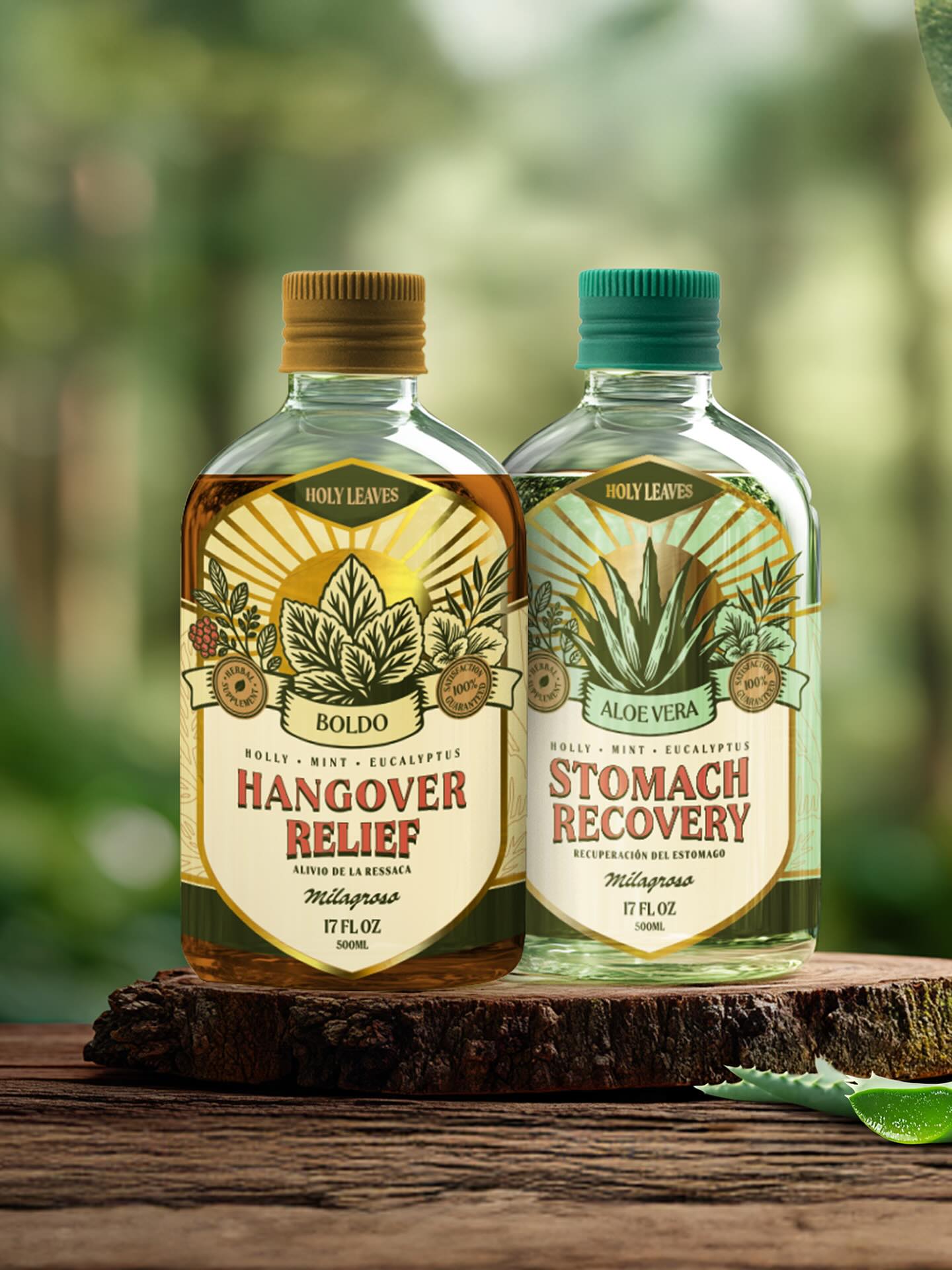 Struggling with stomach discomfort or heavy digestion?
Holy Leaves offers two natural solutions:
🌿 Boldo – supports digestion & balance
🍃 Aloe Vera – soothes & protects
👉 Try the herbal way to wellness.
Benefits
Boldo is used as a digestive aid, antioxidant, hepatoprotective, and anti-inflammatory.
Eucalyptus globulus Leaf has cineole as its main component, which possesses antispasmodic, secretagogue, antimicrobial, and antifungal properties. It is mainly used to treat infections of the upper respiratory tract.
Aroeira/Holly Leaf is reported to be astringent, antibacterial, diuretic, digestive stimulant, tonic, antiviral, and wound healing.
Mexican Mint Leaf has antimicrobial and carminative characteristics. Through its carminative action, it facilitates the release of gas from the stomach and intestines, improving digestion and intestinal colic.
Aloe Vera is known for its soothing and protective properties. It helps calm the stomach lining, supports healthy digestion, and acts as a natural antioxidant. Additionally, it promotes hydration, contributes to overall gastrointestinal balance, and supports the body’s natural defense system.
#DigestiveHealth #HolyLeaves