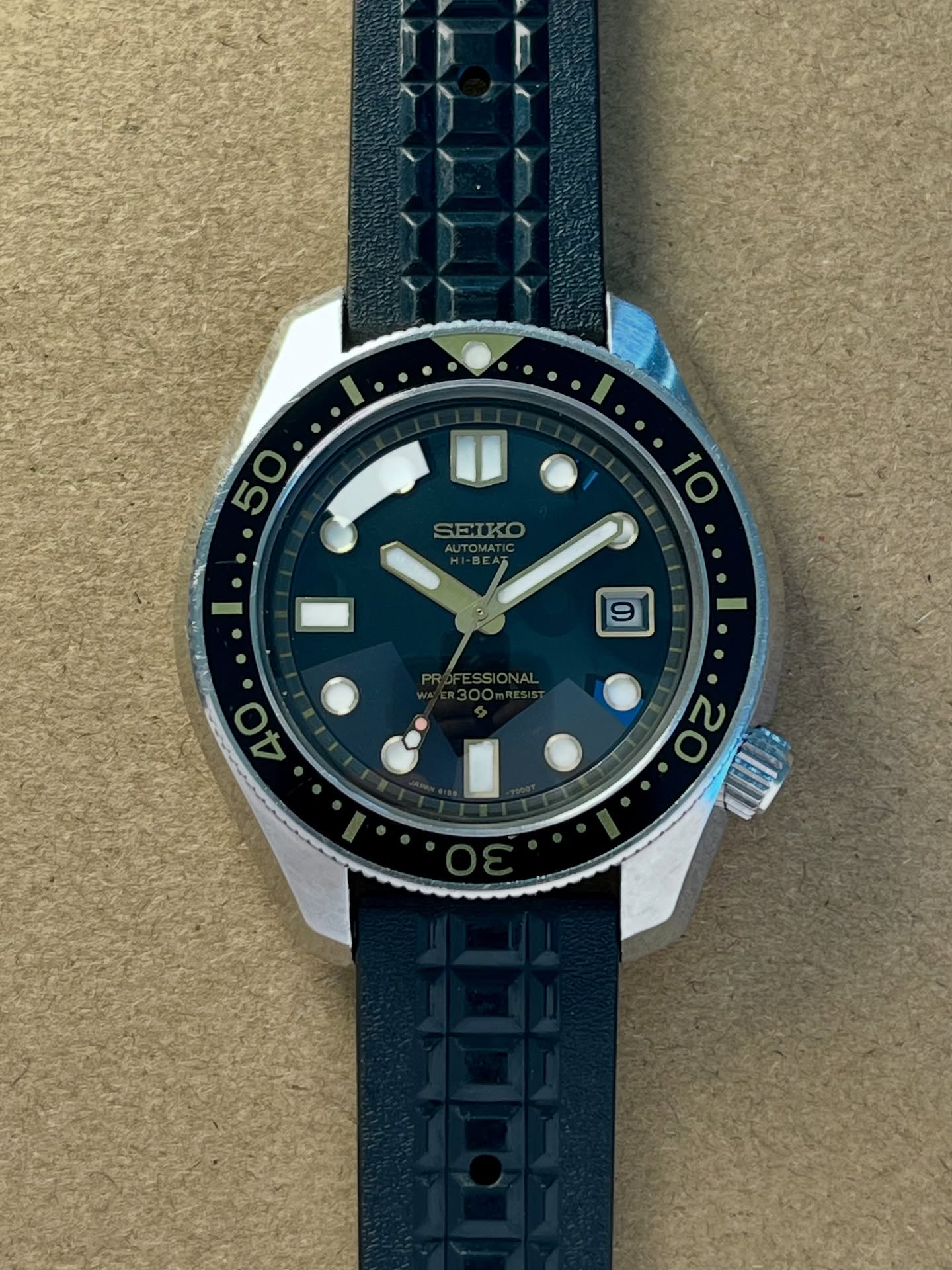 Available! A stunning original example of the legendary 6159-7001, known as the King of Seiko Dive Watches. Made in June of 1969 it is powered by the high-beat Grand Seiko derived 6159 caliber (25 jewels), freshly serviced and running very well. Link in bio for more details and pricing. #watchforsale #vintageseiko #vintagedivewatch