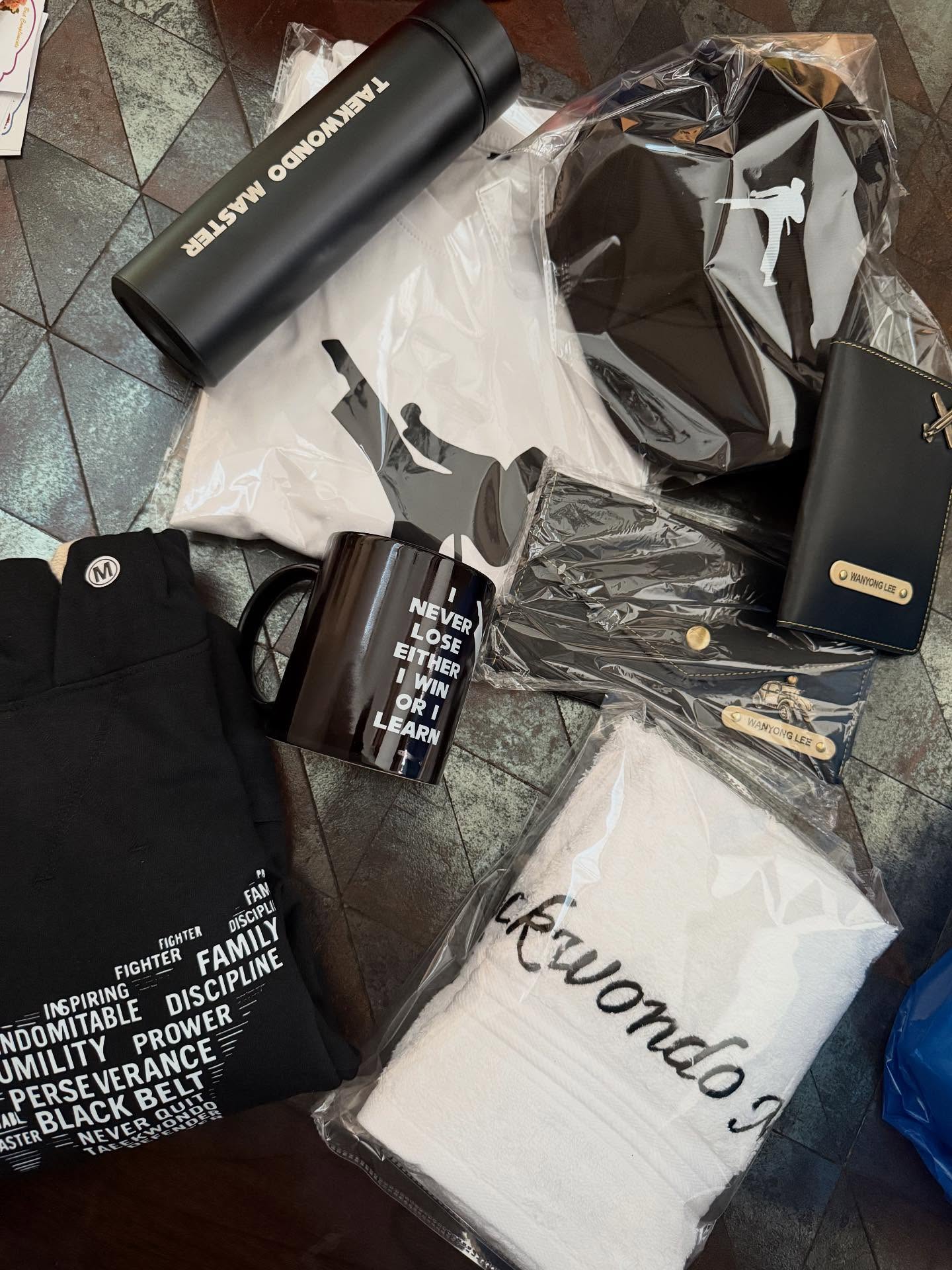 Curated personalised gifts for our guest Korean Master for @siddhakalataekwondo!!!