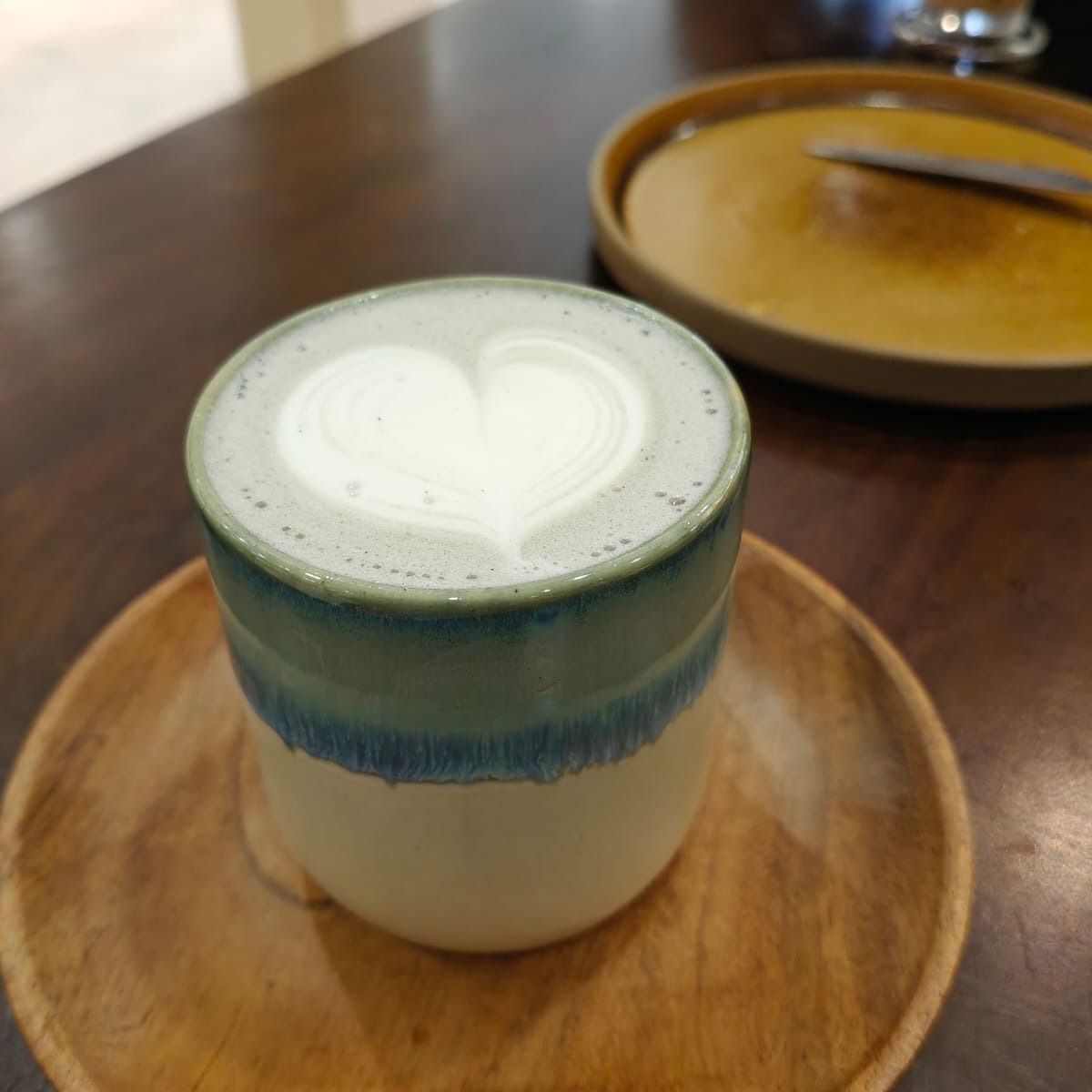 This is a Sesame flavoured latte - it's got this nutty sesame flavour, a different and really tasty coffee. One of the best I've had. Cant recommend it enough from this this new cafe + restaurant called IKOI Tokyo, opened close to our house in JP Nagar