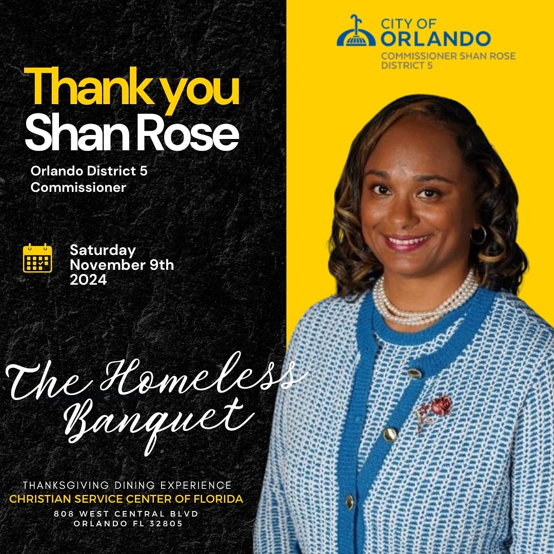THANK YOU to our District 5 commissioner @planwithshan1 for sponsoring our banquet and being an advocate for our community.
โโโโโโโ
The Homeless Banquet
The 6th annual
This is a pre -Thanksgiving feast .
We will bring a DINING EXPERIENCE to the Homeless community.
A banquet setting where the volunteers dressed in black bottoms and white shirts to serve a delightful 3-course meal restaurant style to our community.
Saturday November 8th
โโโโโโโ
WANT TO BE A VOLUNTEER ?
PLEASE visit
www.ONERACEHUMANRACE.org
โโโโโโโ
SPONSORSHIP NEEDED๐๐พ VISIT OUR WEBSITE.