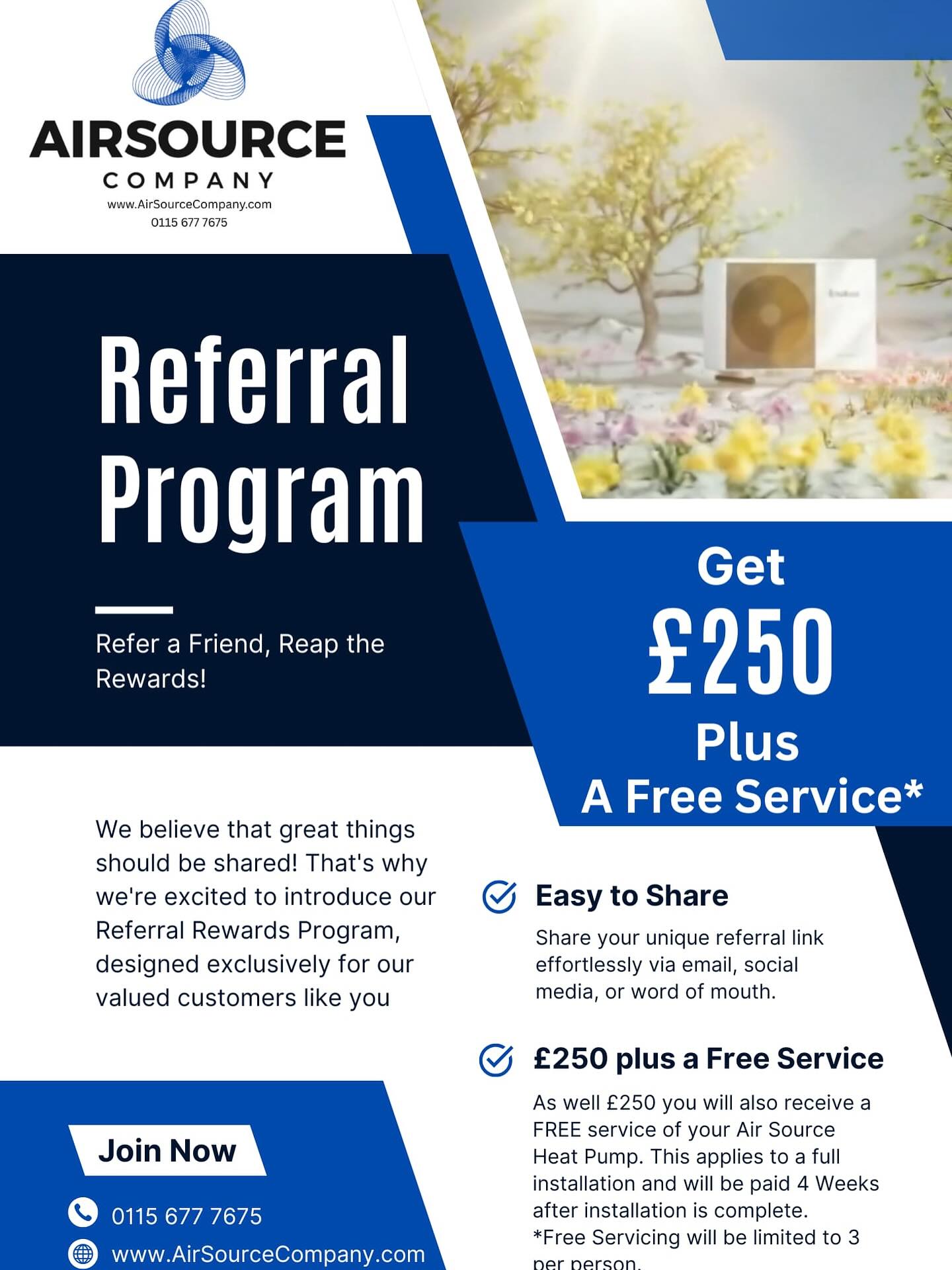 For all our existing customers out there, why not take advantage of our brand new referral scheme? We obviously appreciate all the 5 star reviews but if you bring your mates along, we’ll pay you! #airsourcecompany 💙