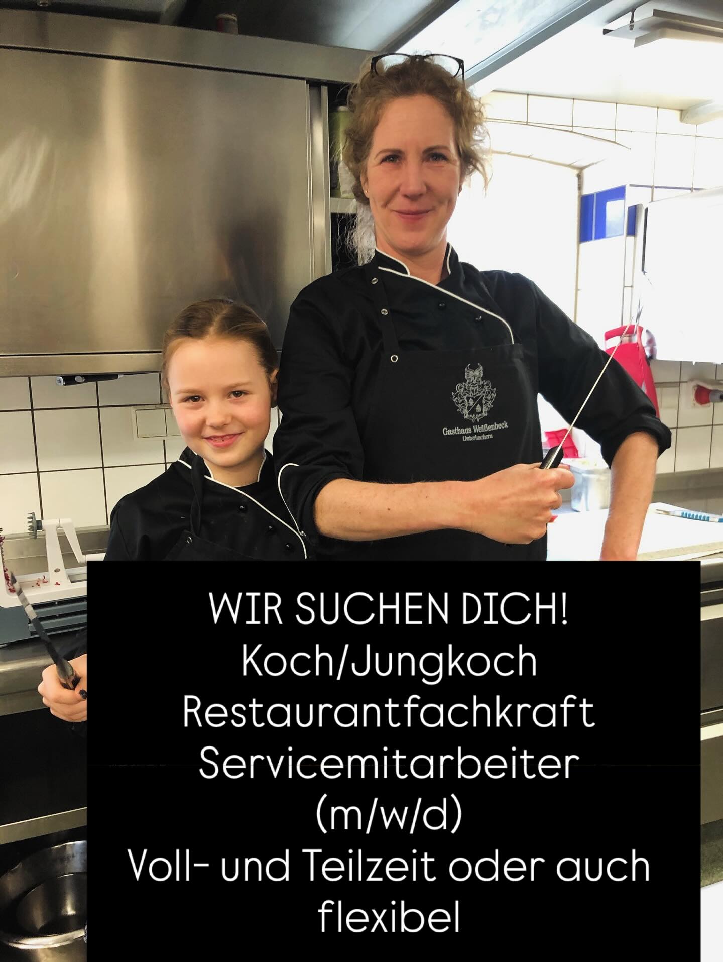 Zur Verstärkung unseres Teams für unser Restaurant in Unterbachern/Bergkirchen suchen wir ab sofort:
-einen Koch oder Jungkoch
-eine Restaurantfachkraft
-Servicemitarbeiter
(m/w/d)
Wir freuen uns über Deine Bewerbung!
Email: www.gasthaus@weissenbeck.de
Gasthaus Weissenbeck
Ludwig-Thoma-Str. 56
85232 Unterbachern
Tel: 08131/72546
Gute Anbindung an den MVV (S-Bahnanschluss)
#kochgesucht #restaurantfachfrau #restaurantfachmann #stellenangebote #dachaujobs #jobs #gastronomie #restaurantliebe #restaurantfachkraft #einfachgut #dassindwir #regionaleküche #gasthausweissenbeck